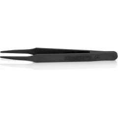 Knipex 92 09 01 ESD. ESD Kunststoffpinzette, glatt, stumpf, kohlefaserverstärkter Kunststoff, 115 mm