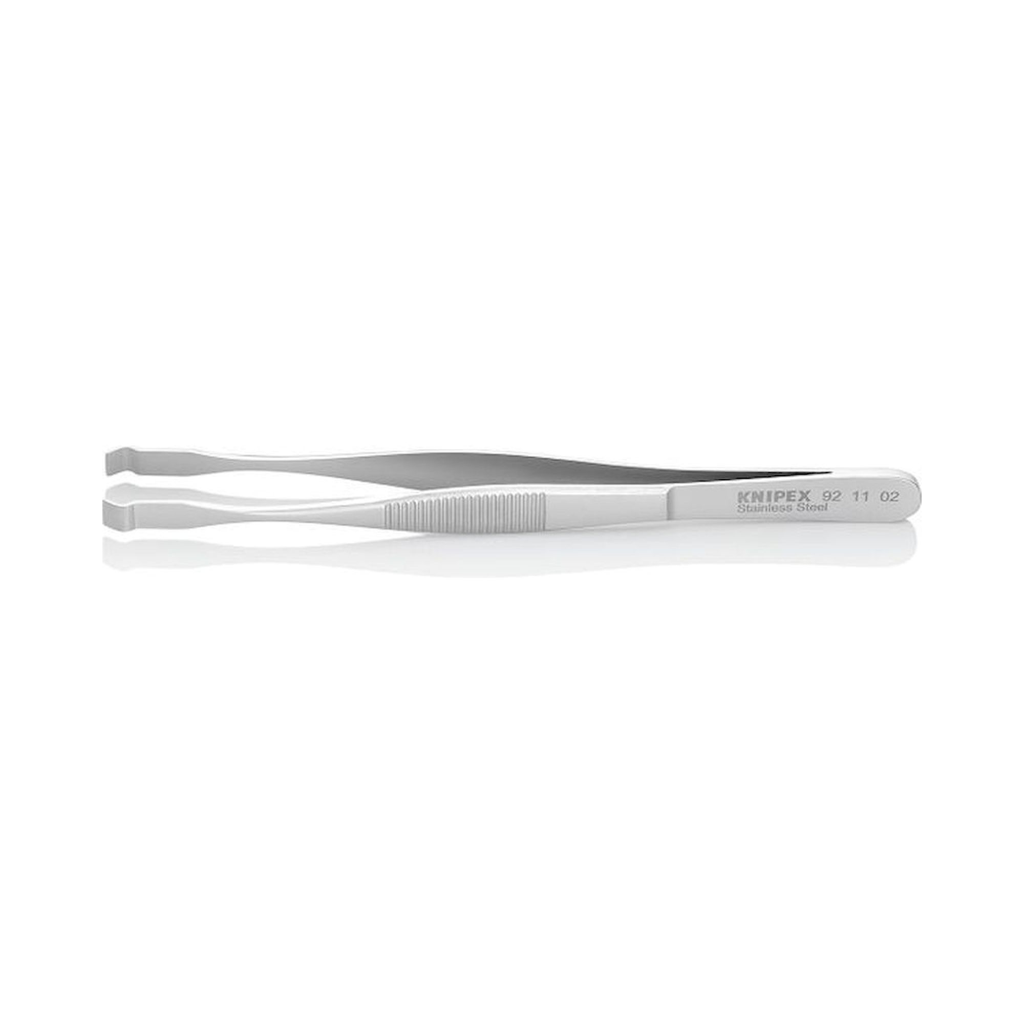 Knipex 92 11 02. Positioning tweezers, serrated, stainless steel, 145 mm