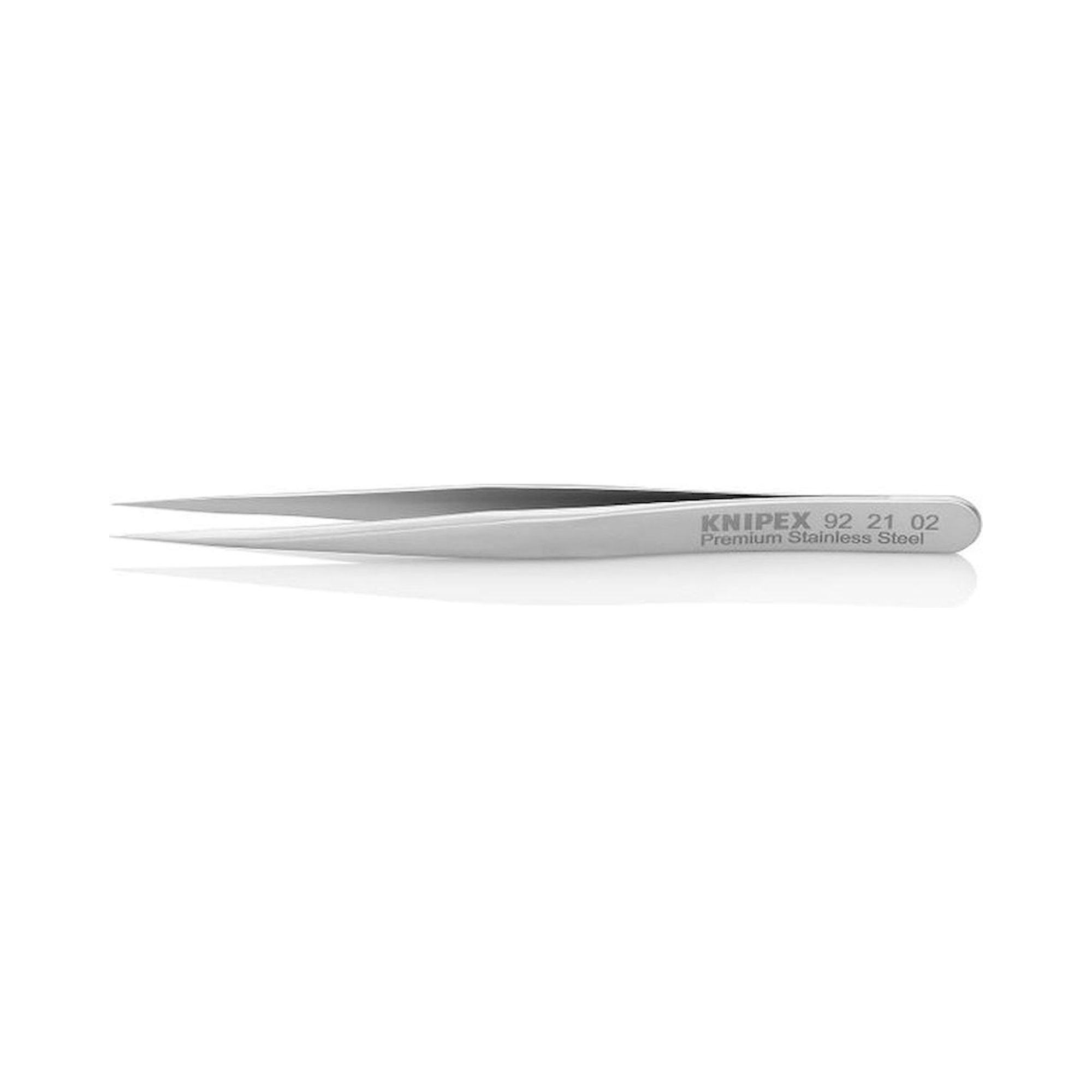 Knipex 92 21 02. Precision tweezers, Smooth, Premium stainless steel, 110 mm