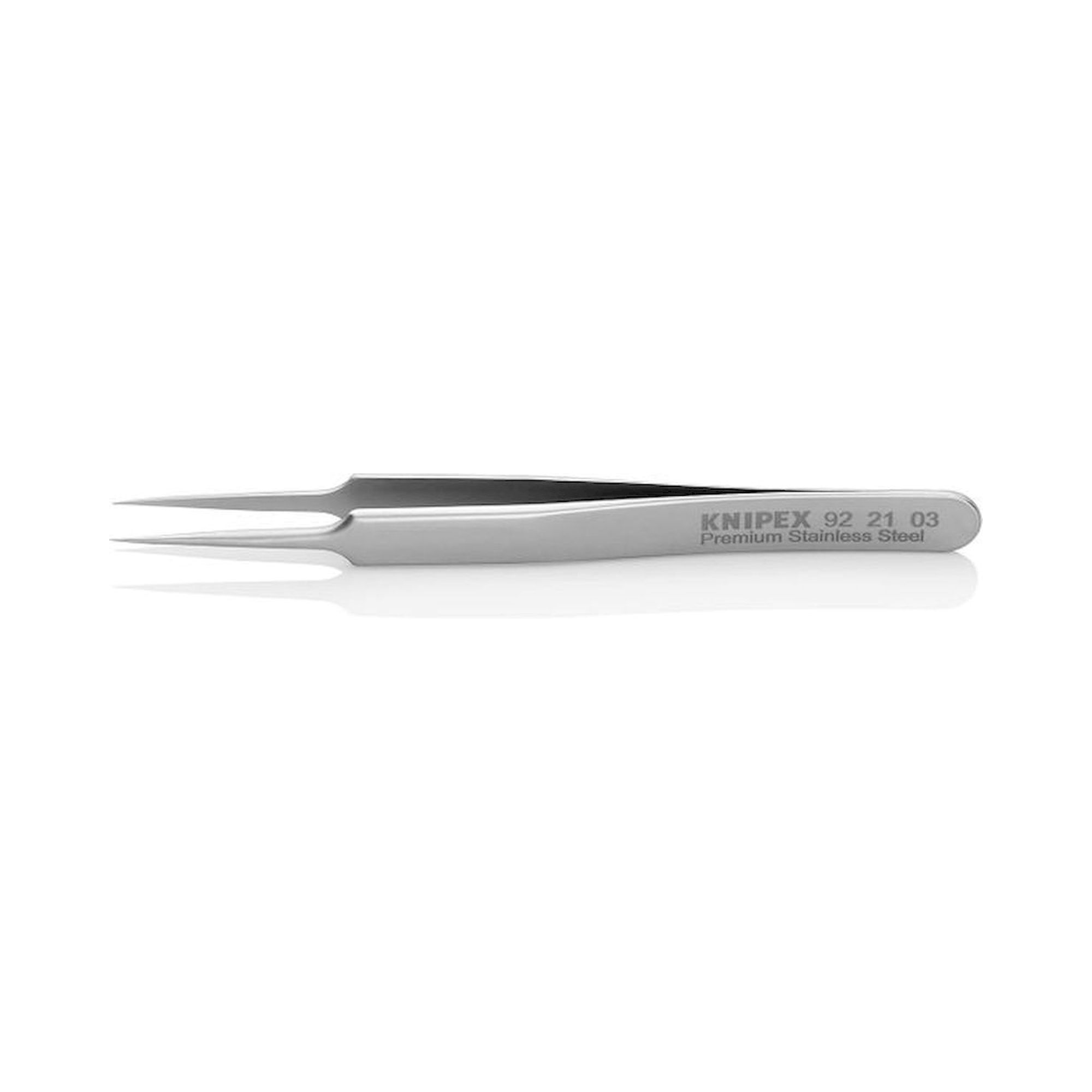 Knipex 92 21 03. Precision tweezers, Smooth, Premium stainless steel, 110 mm