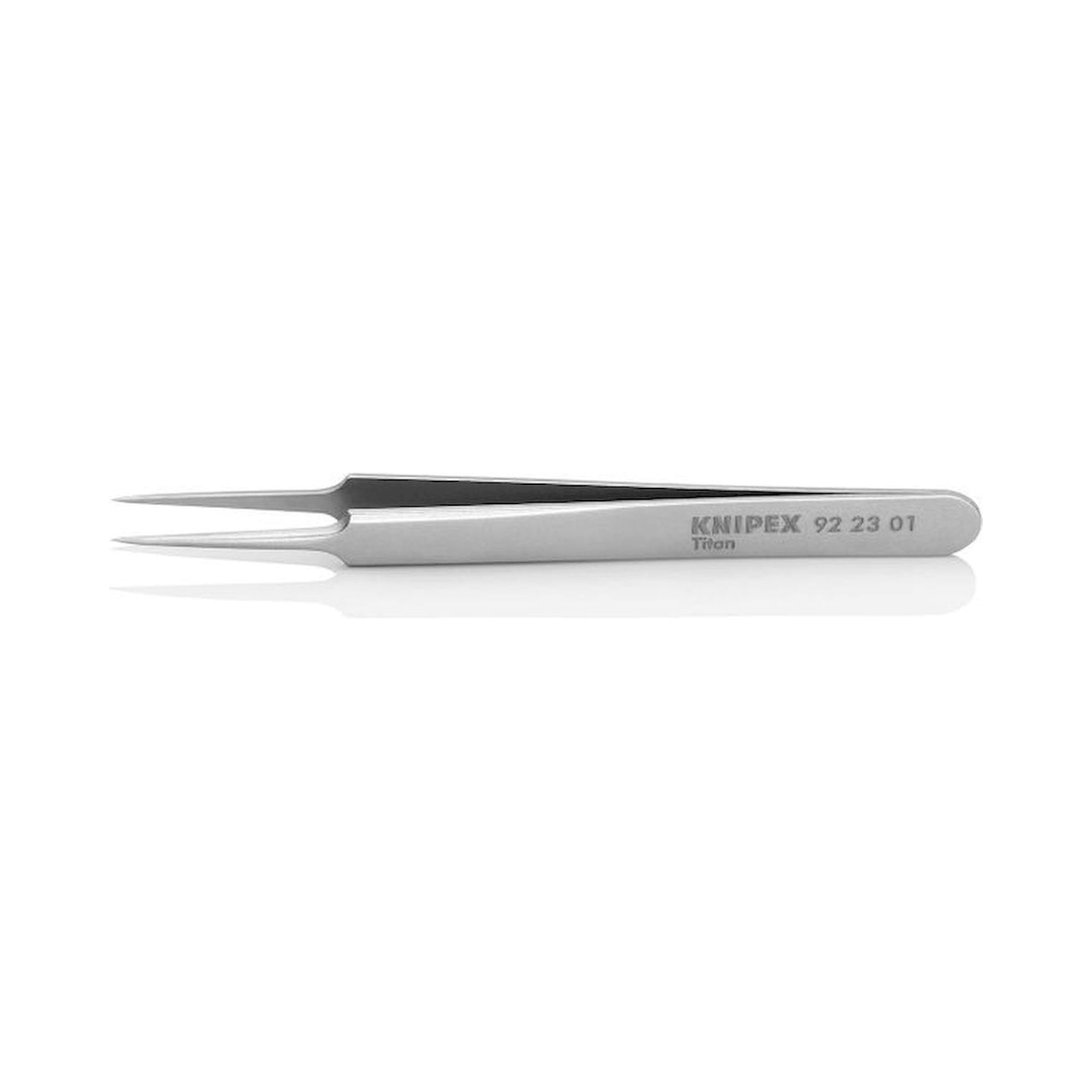 Knipex 92 23 01. Titanium tweezers, Smooth, Premium stainless steel, 110 mm
