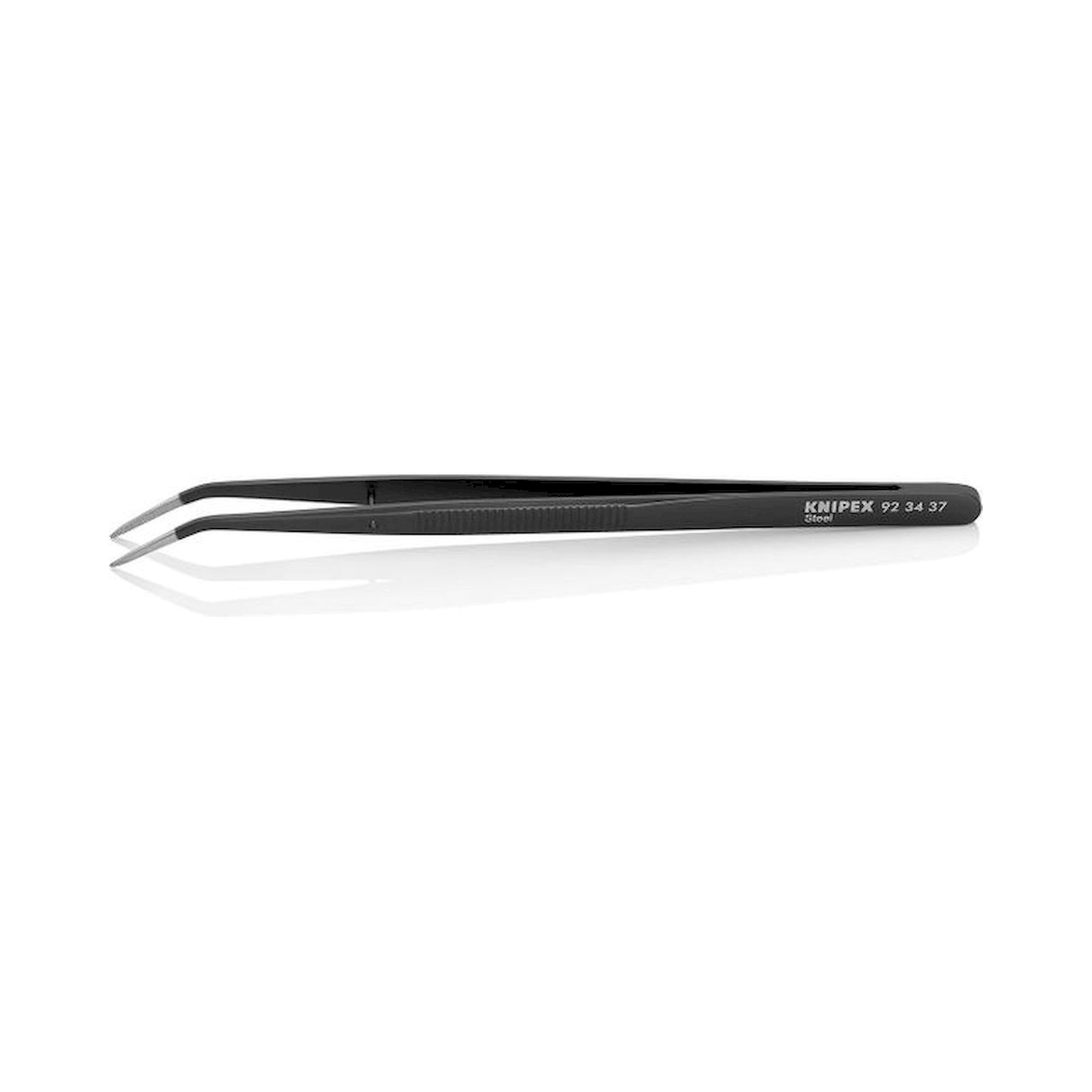 Knipex 92 34 37. Precision tweezers with guide pin pointed shape, 155 mm