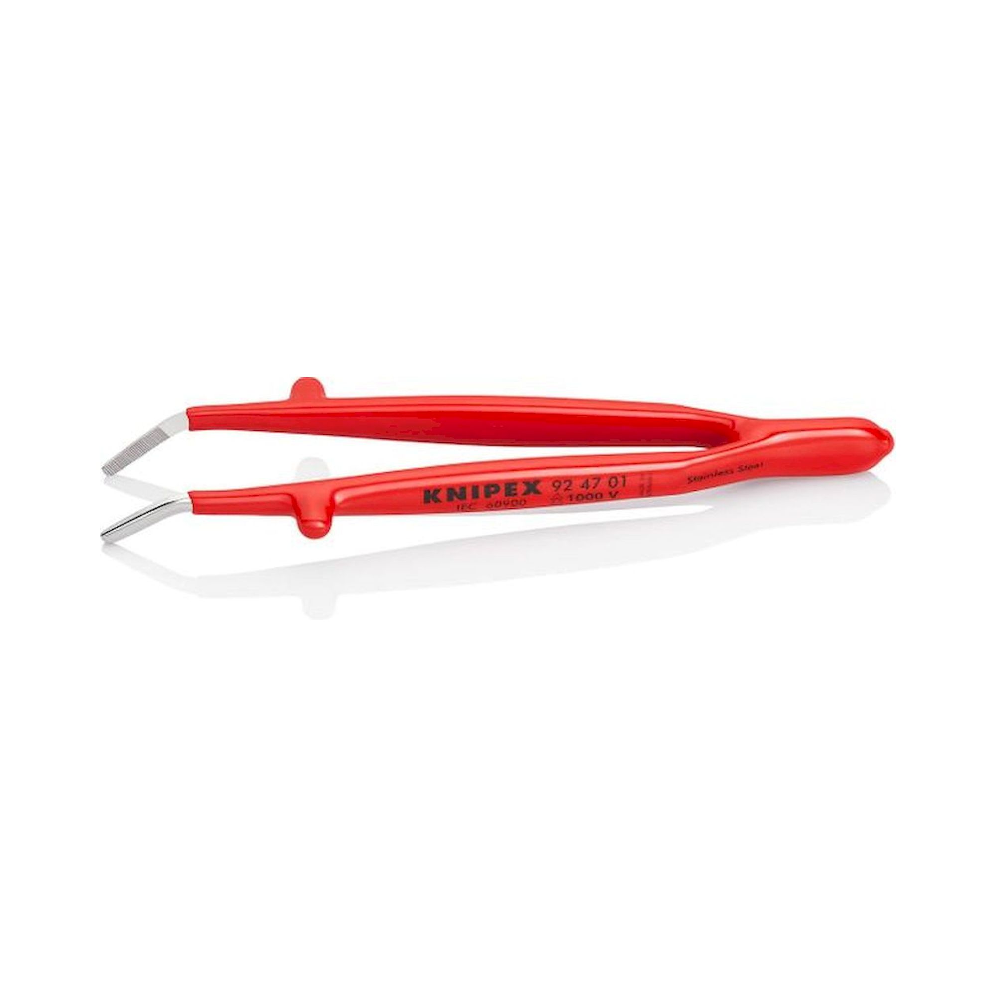 Knipex 92 47 01. Universalpinzette isoliert, glatt, Edelstahl, 142 mm