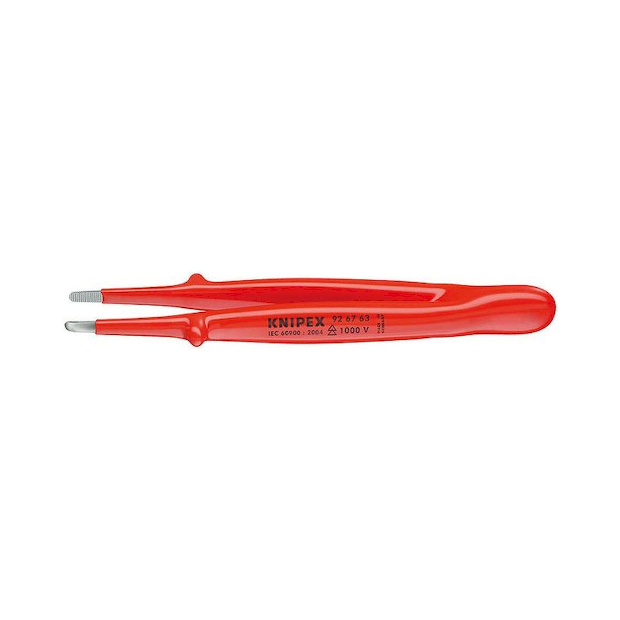 Knipex 92 67 63. Precision tweezers straight, insulated, 147 mm