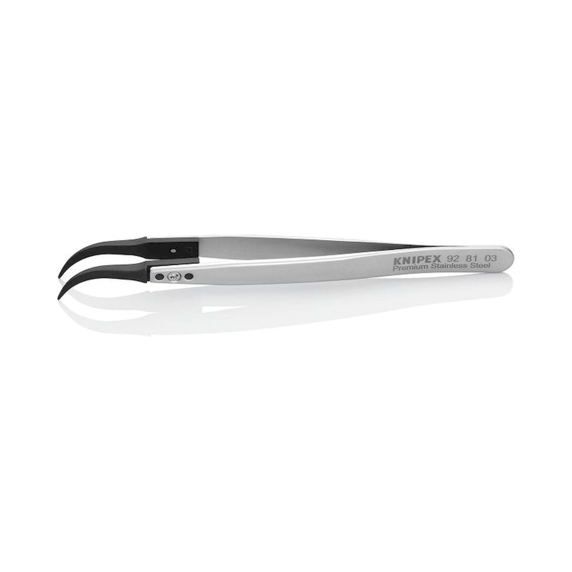 Knipex 92 81 03. Pincette ESD à pointes interchangeables, lisse, inox Premium