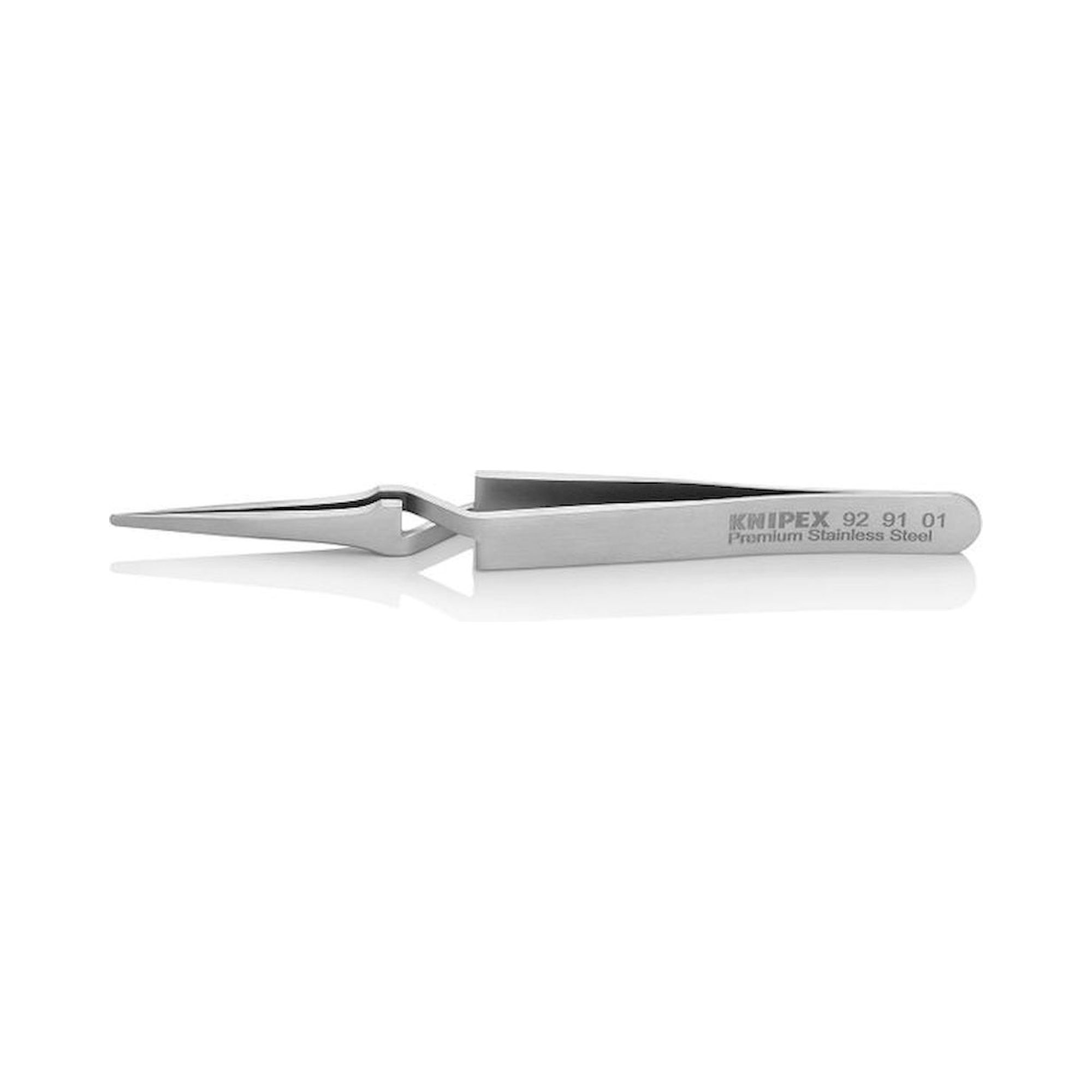 Knipex 92 91 01. Precision cross tweezers, Smooth, Premium stainless steel, 120 mm