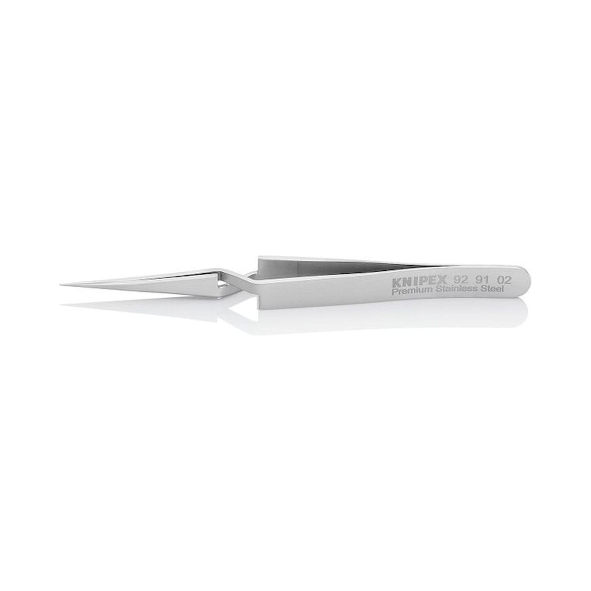 Knipex 92 91 02. Precision cross tweezers, Smooth, Premium stainless steel, 120 mm