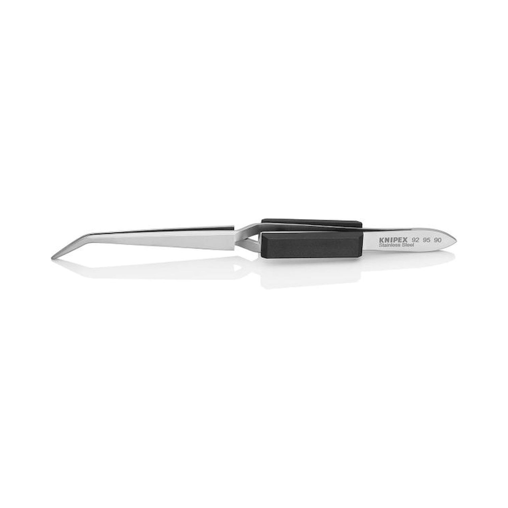 Knipex 92 95 90. Cross tweezers, curved, blunt, 160 mm