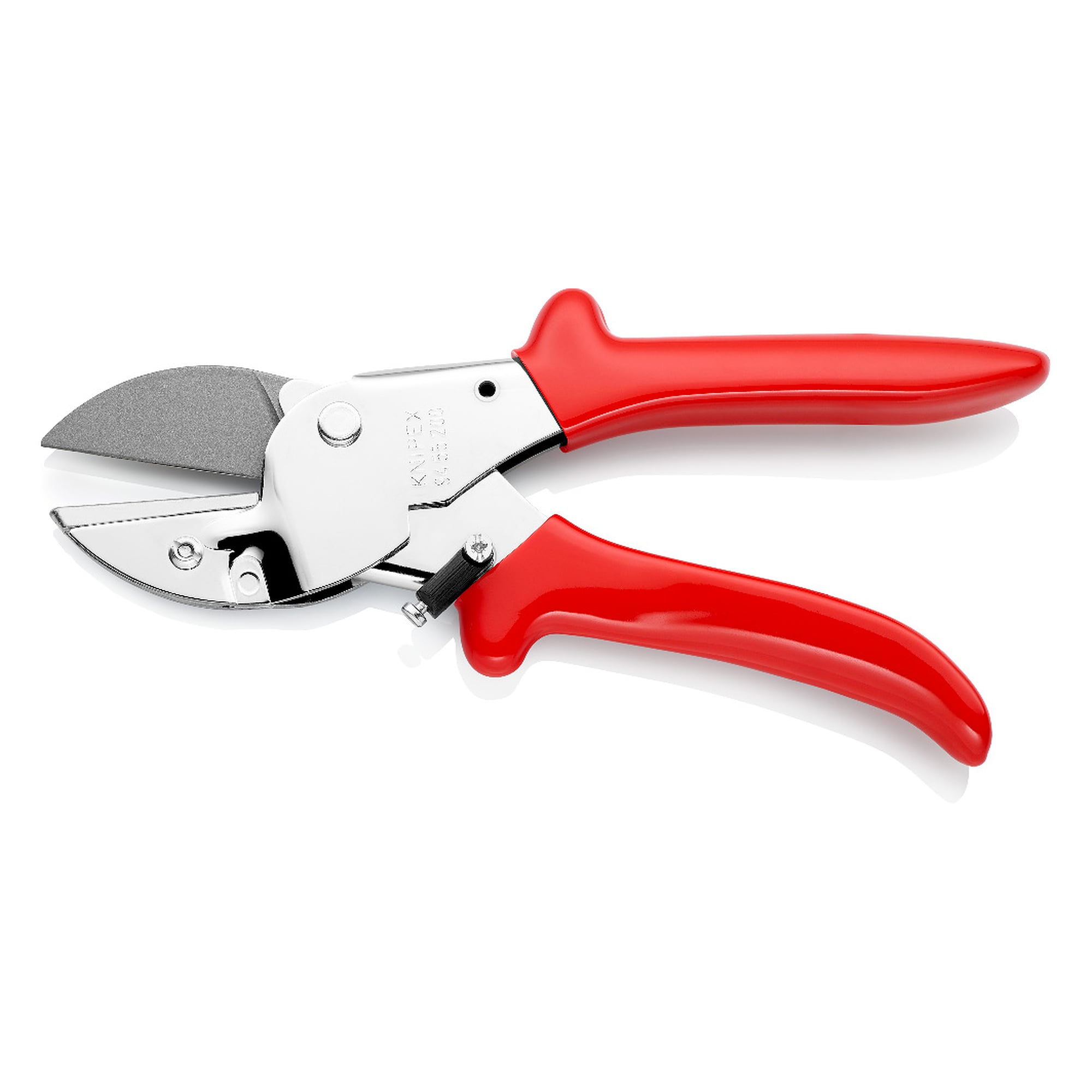 Anvil shears for soft materials, flat material up to 40 mm, chrome-plated, 200 mm