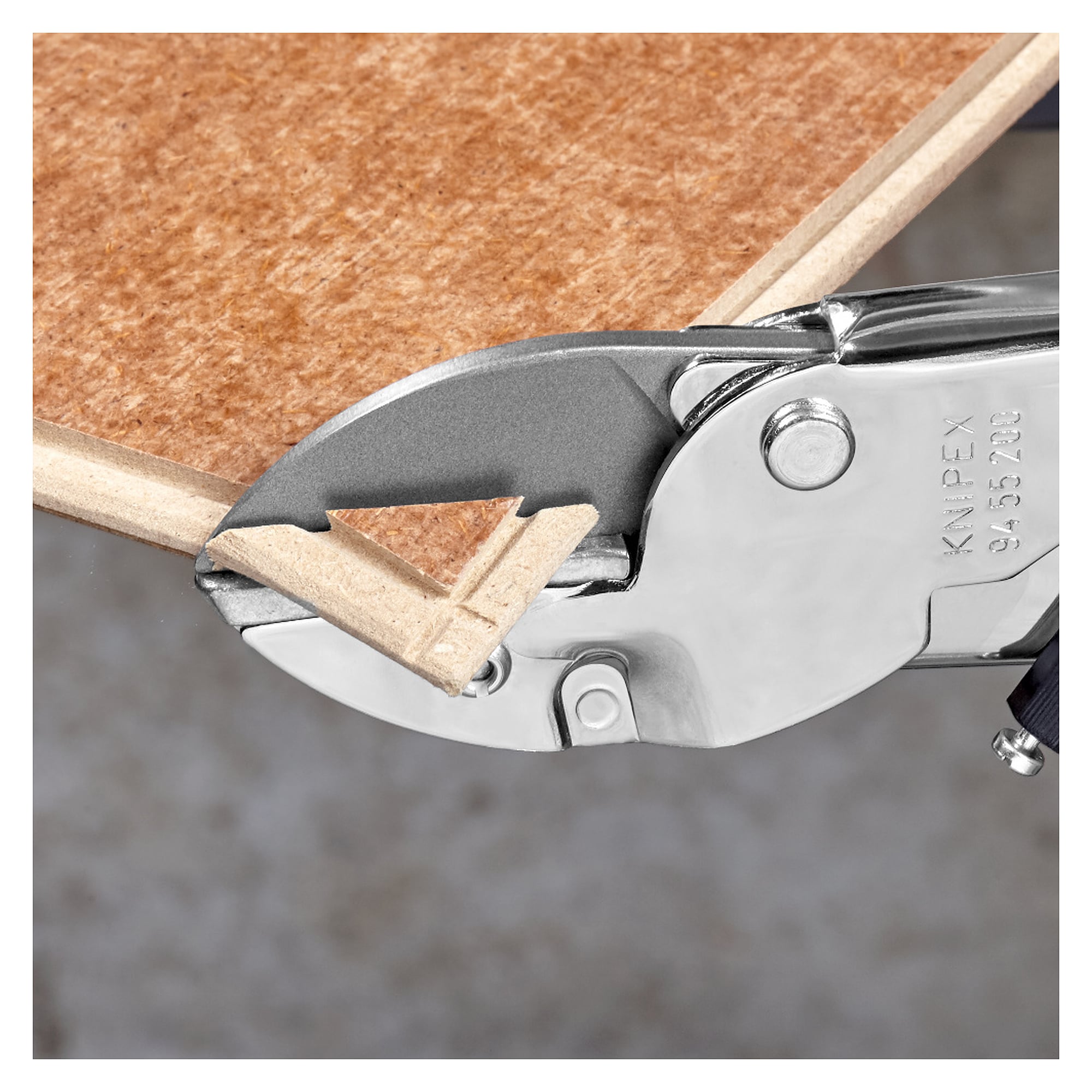 Anvil shears for soft materials, flat material up to 40 mm, chrome-plated, 200 mm