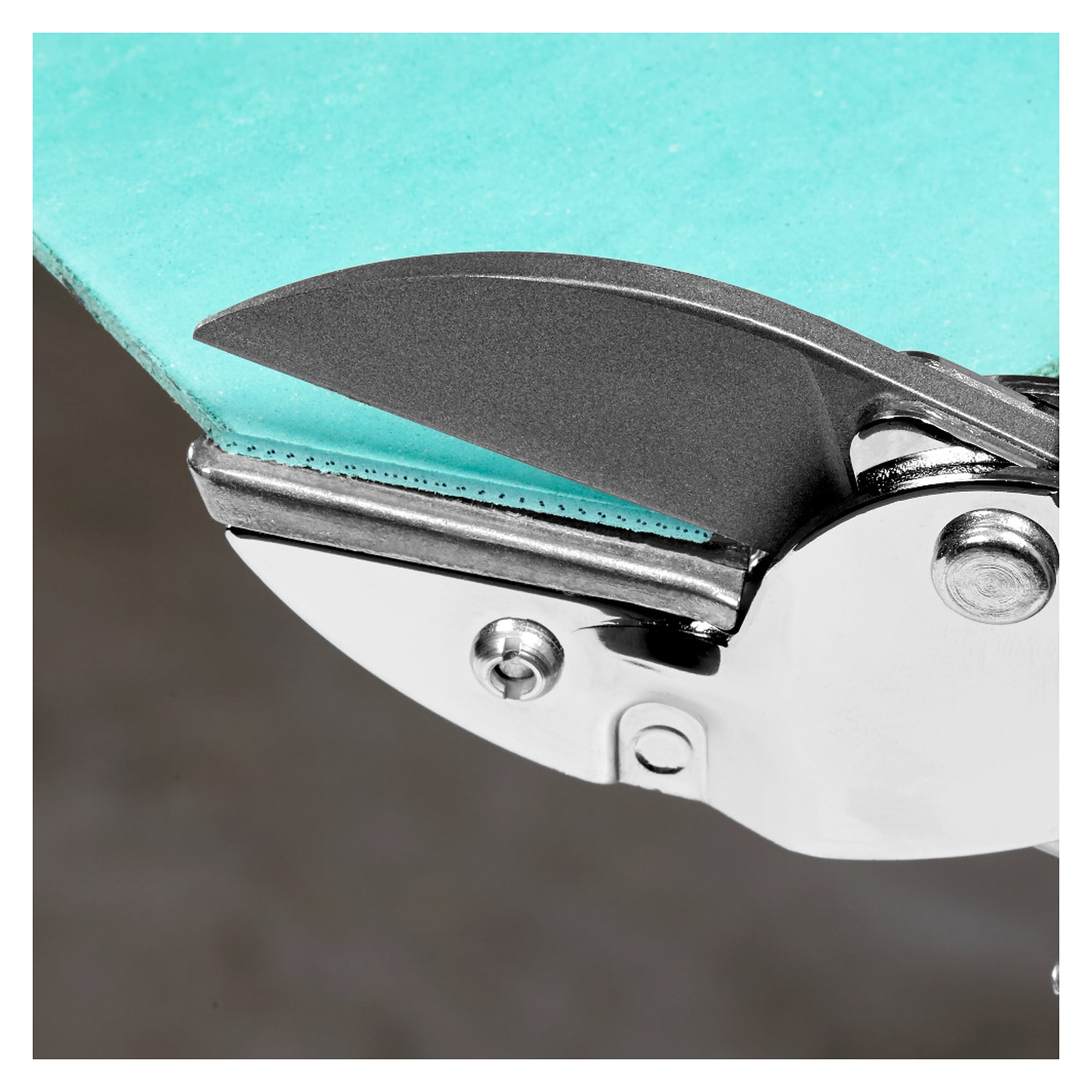 Anvil shears for soft materials, flat material up to 40 mm, chrome-plated, 200 mm