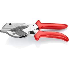 Knipex 94 35 215. Mitre shears for plastic and rubber profiles, chrome-plated, with plastic sheaths, 215 mm