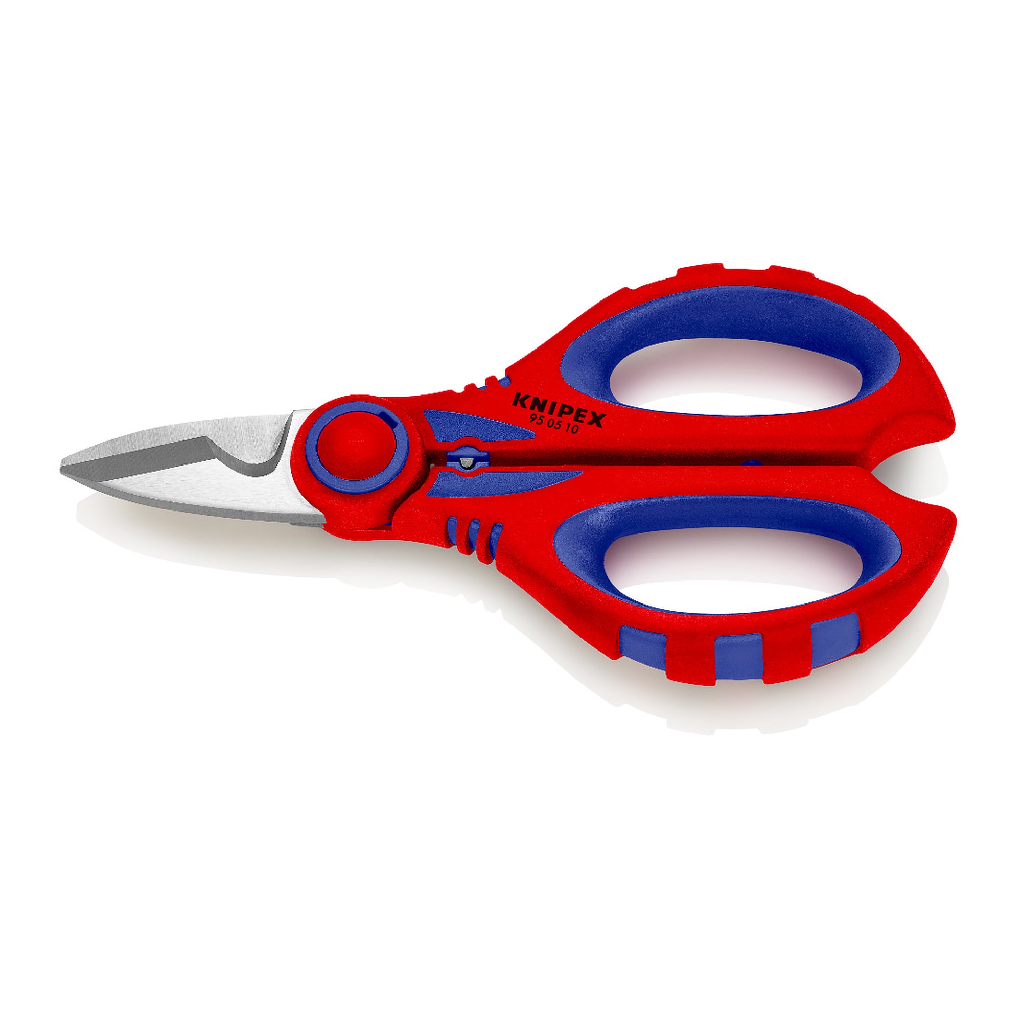 Ciseaux d'électricien à denture fine, coupe-câble et zone de sertissage jusqu'à 6,0 mm², 160 mm