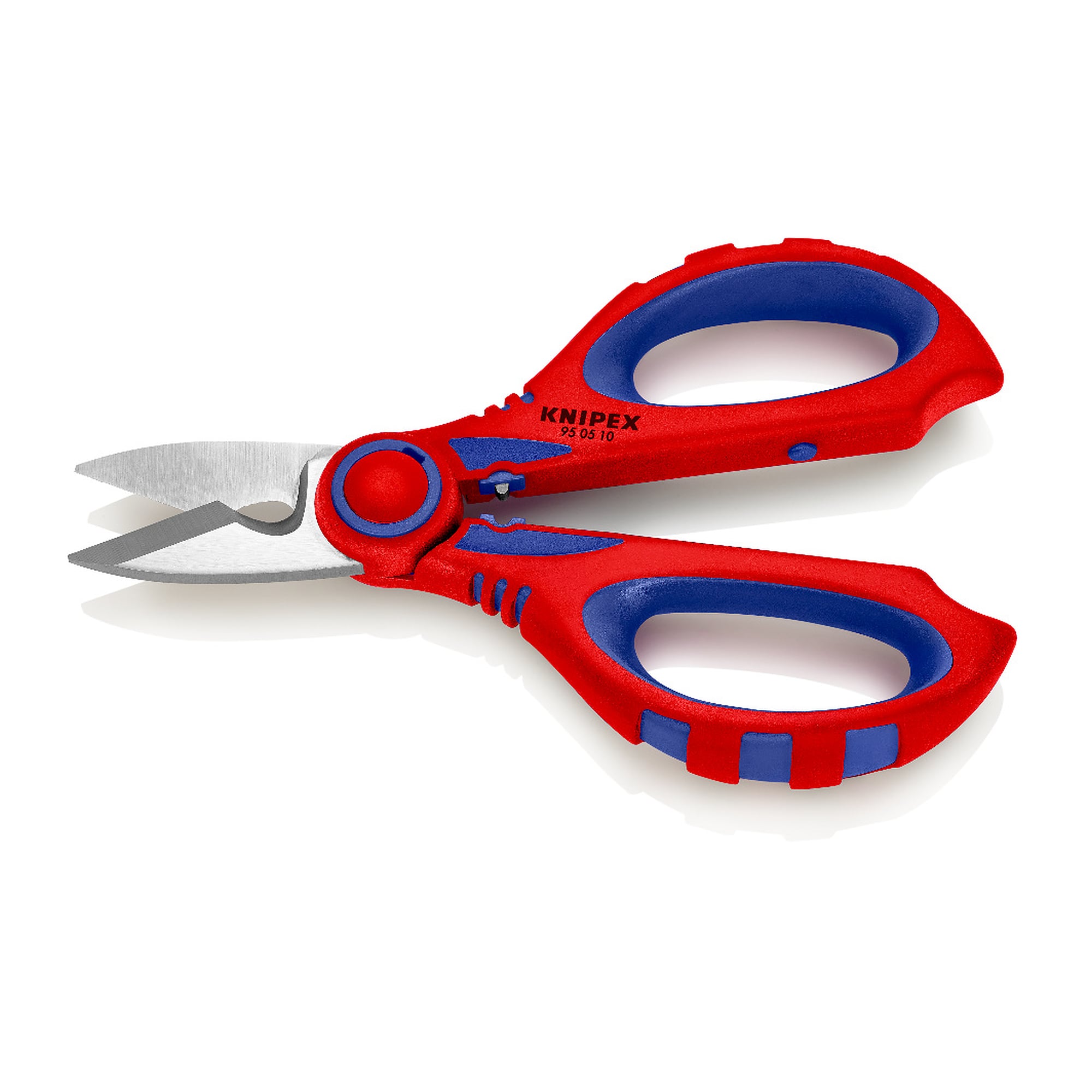 Ciseaux d'électricien à denture fine, coupe-câble et zone de sertissage jusqu'à 6,0 mm², 160 mm