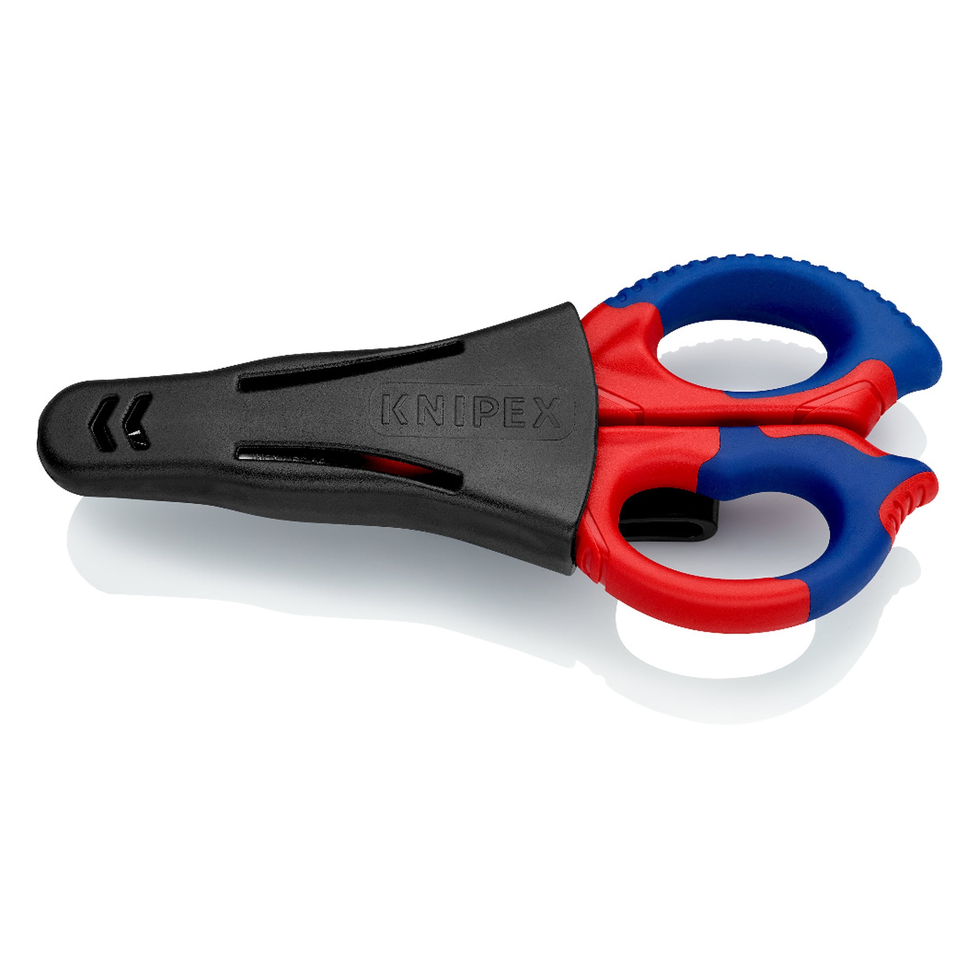 Electricians' shears with micro-serration and cable cutter, stainless steel, 155 mm