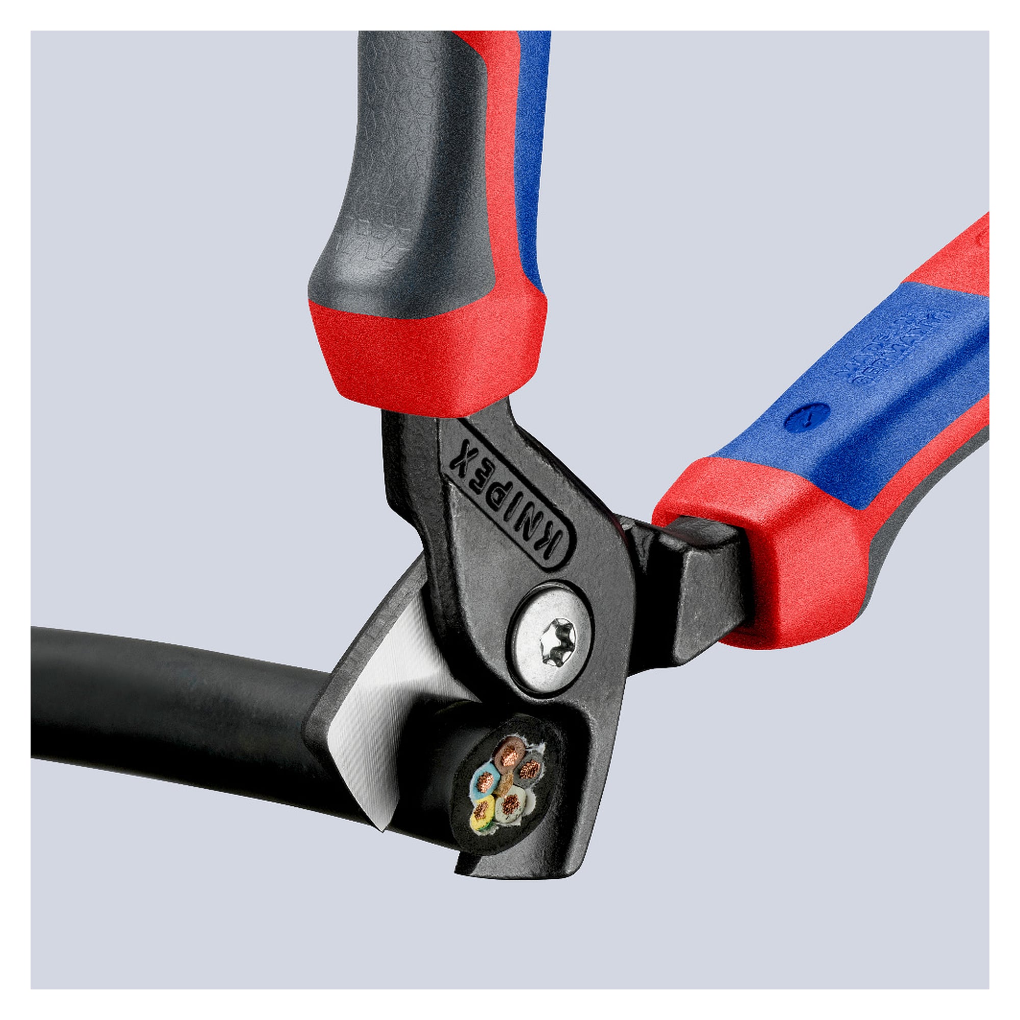 StepCut Kabelschere mit Stufenschnitt und Comfort-Griffen für Kabel bis Ø 15 mm, 160 mm