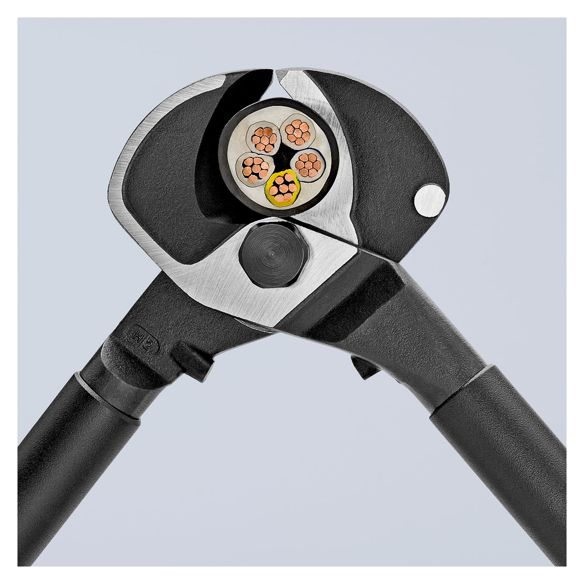 Kabelschere für Zweihandbedienung, Cu- und Al-Kabel bis Ø 27 mm, 500 mm