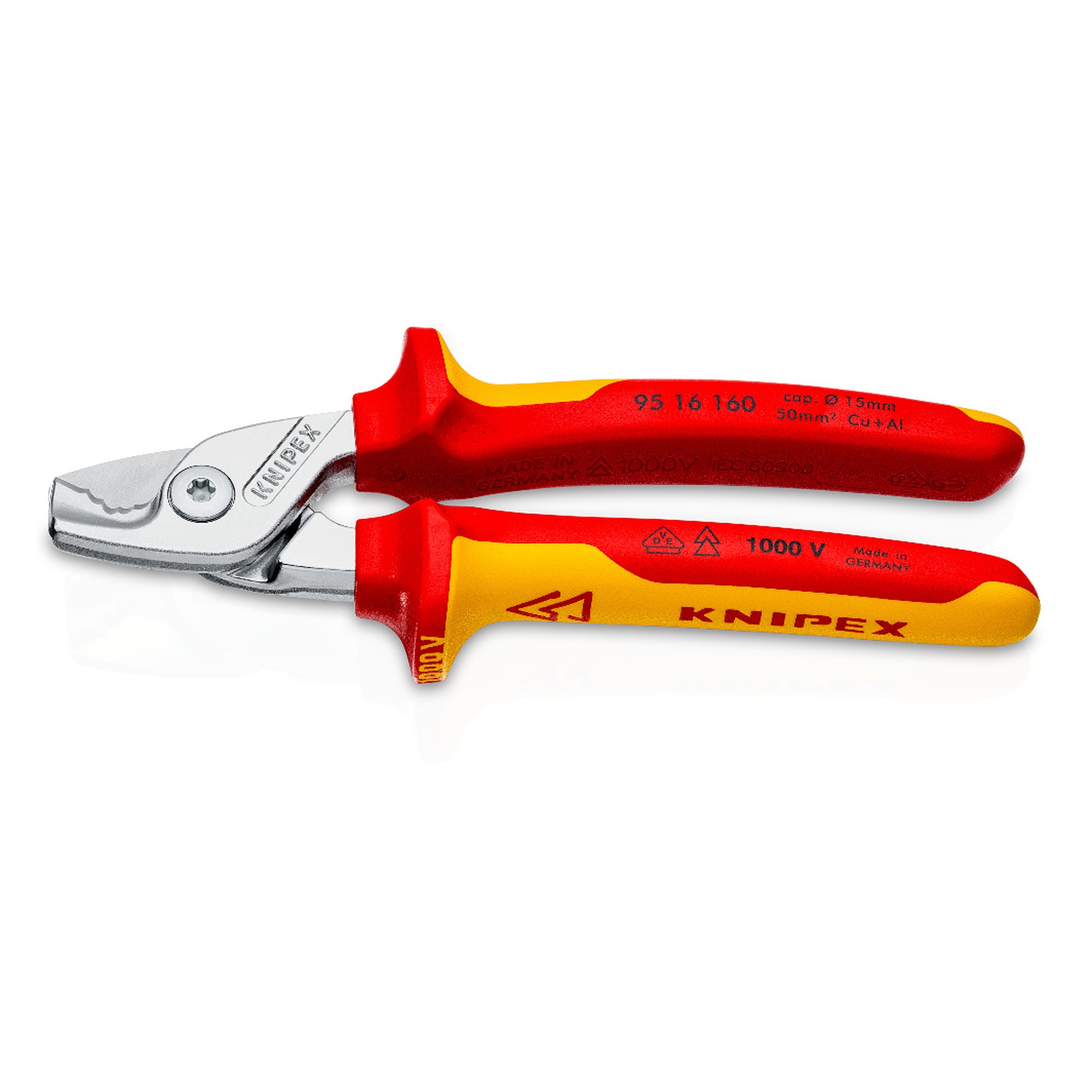 StepCut Kabelschere VDE, Cu- und Al-Kabel bis Ø 15 mm, 40 % leichterer Schnitt, 160 mm