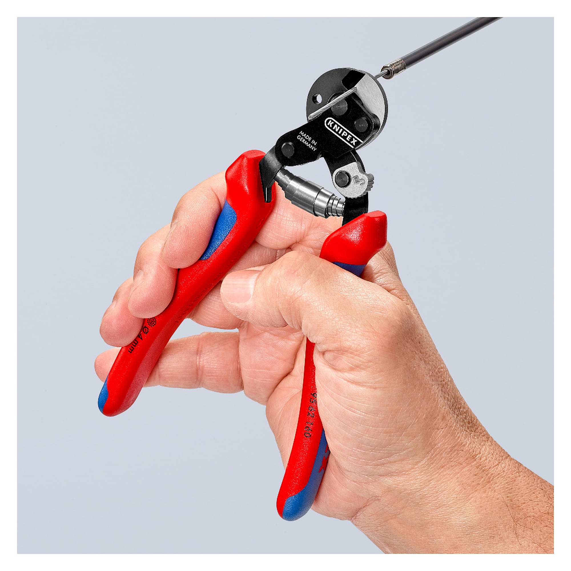 Wire rope cutter for high-strength wire ropes up to Ø 4 mm, burnished, 160 mm
