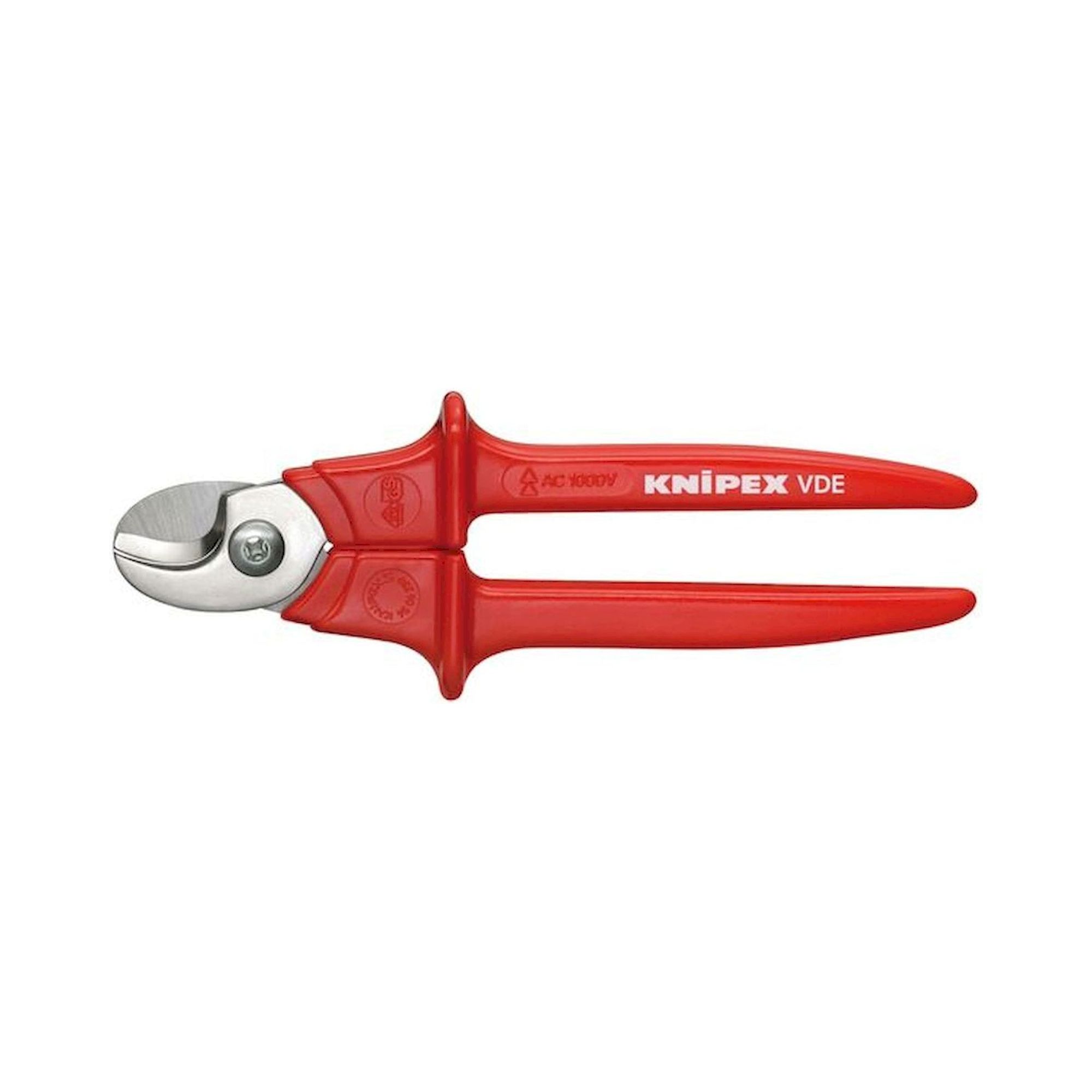 Knipex 95 06 230. Cable shears, insulated, handles molded with plastic, VDE-tested, 230 mm