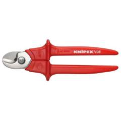 Knipex 95 06 230. Cable shears, insulated, handles molded with plastic, VDE-tested, 230 mm