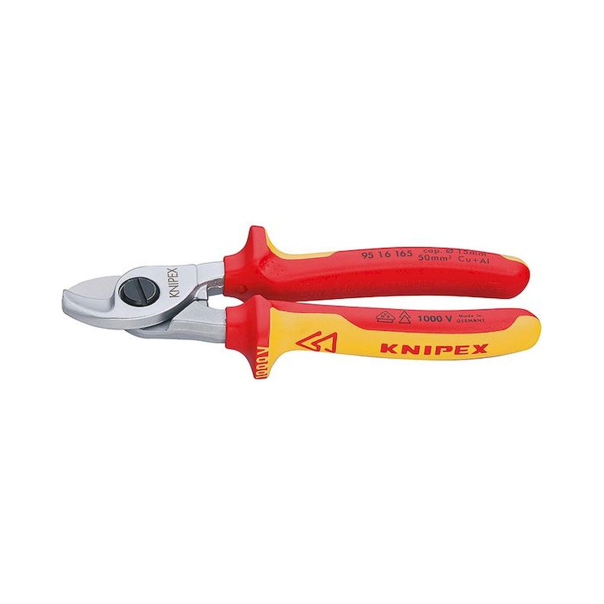 Knipex 95 16 165. Cable shears, 15 mm / 50 mm2, 165 mm