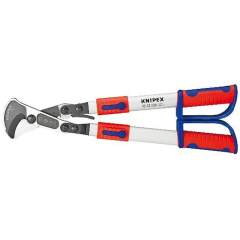 Knipex 95 32 038. Cable shears (ratchet principle) with telescopic legs, 570 mm