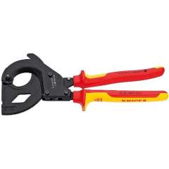 Knipex 95 36 315 A. Cable cutter (ratchet principle) for steel-armored cables (SWA cables), painted black, insulated, 315 mm