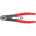 Knipex 95 61 150. Bowden cable cutter, black atramentized, coated with plastic, 150 mm
