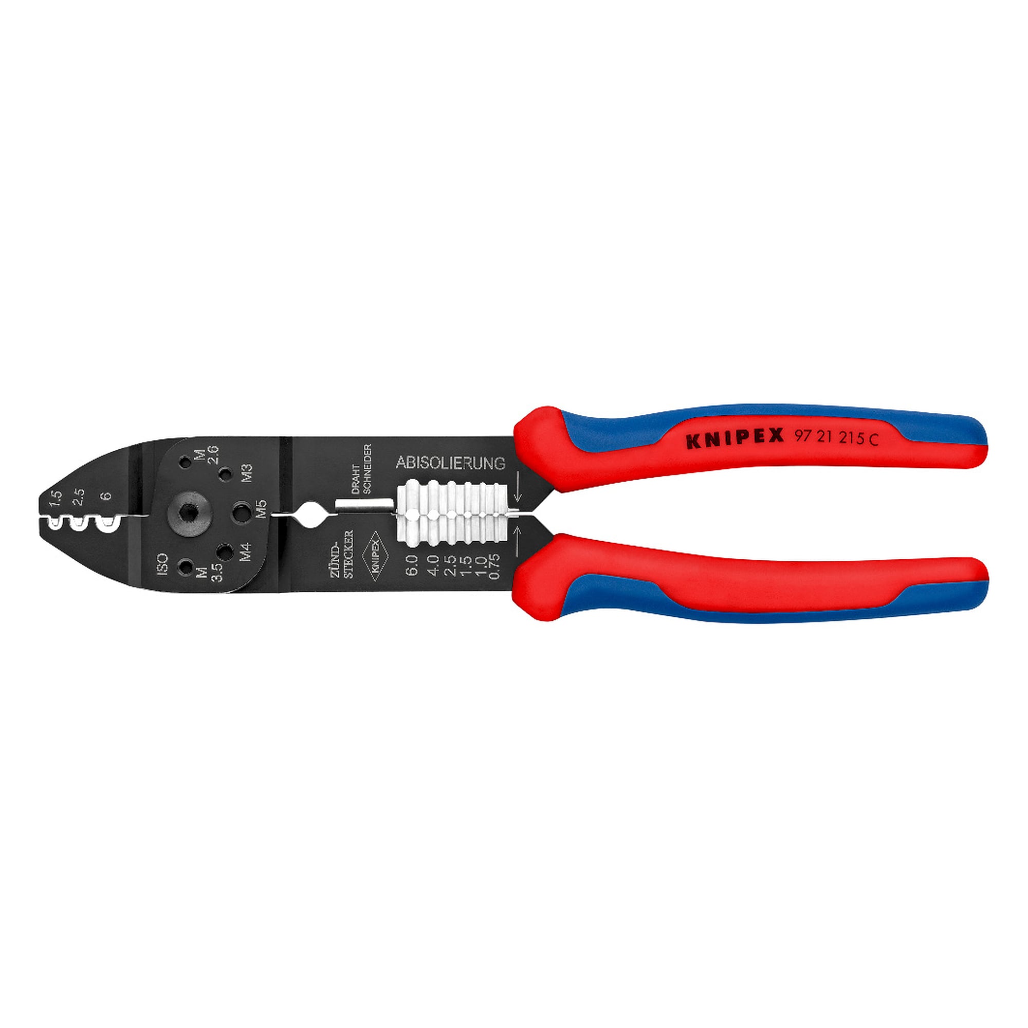 Pince à sertir pour cosses non isolées selon DIN 46234, 0,5 à 6,0 mm², 230 mm