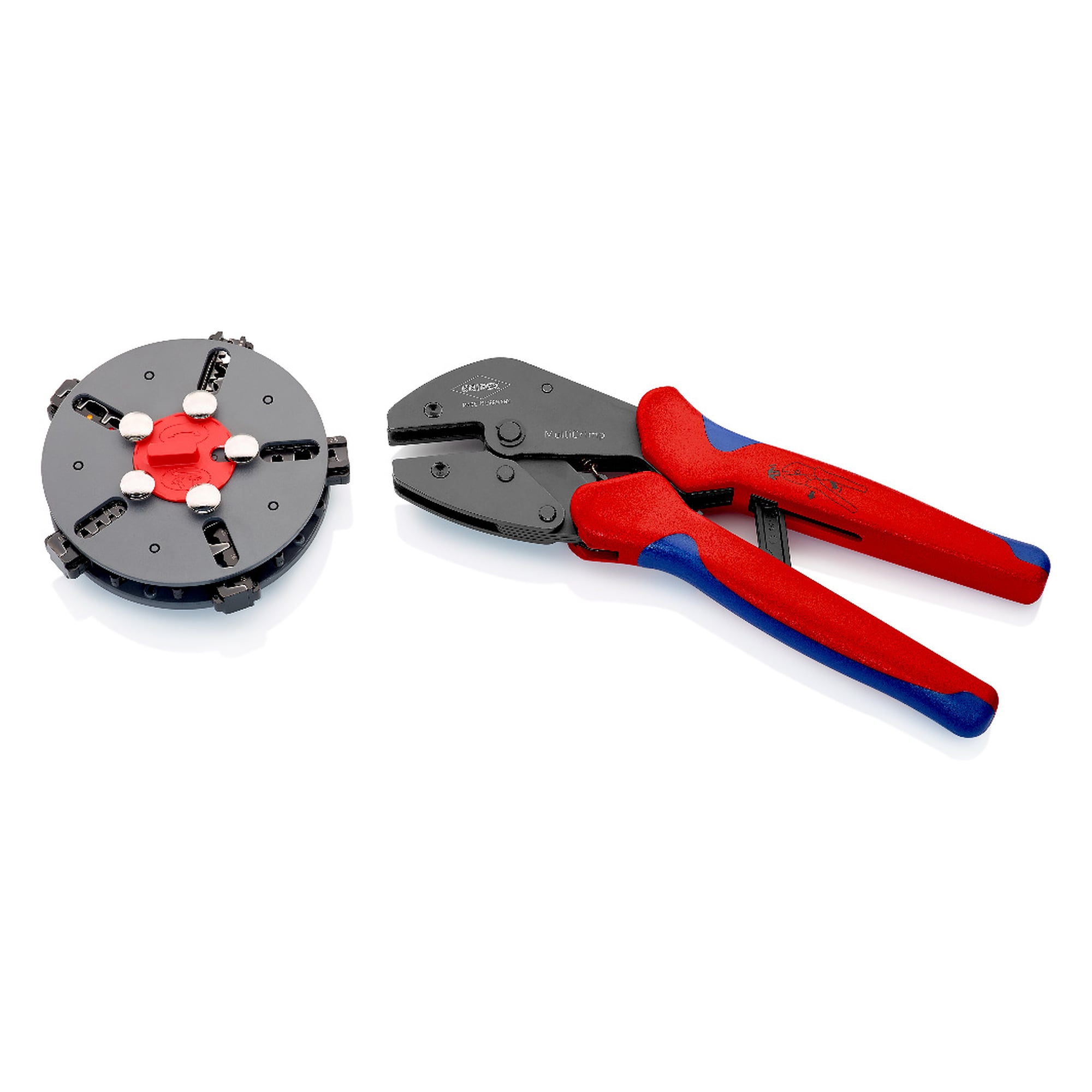 MultiCrimp Crimpzange mit Wechselmagazin für unisolierte Steckverbinder, 0,5 bis 6,0 mm², 250 mm