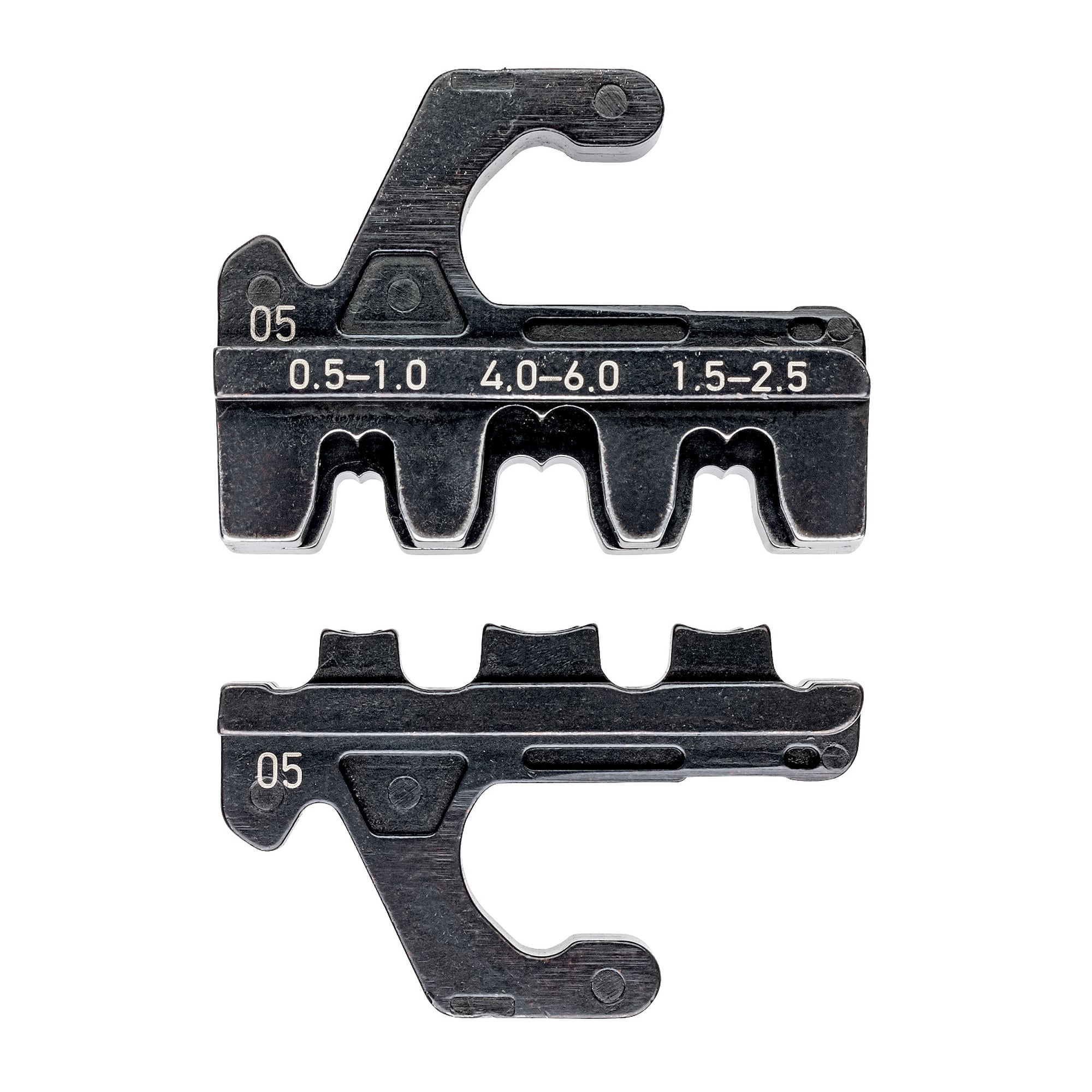 Crimpeinsatz für unisolierte, offene Steckverbinder 4,8 und 6,3 mm, 0,5 bis 6,0 mm²