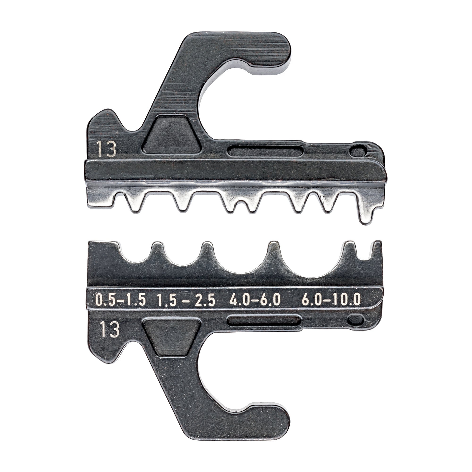 Jeu de matrices de sertissage pour cosses non isolées, 0,5 à 10,0 mm², 4 empreintes