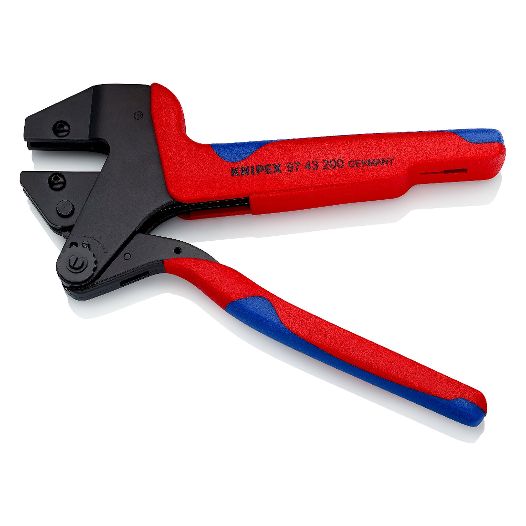 Pince à sertir pour matrices de sertissage interchangeables 97 49 XX, sans matrice, 200 mm