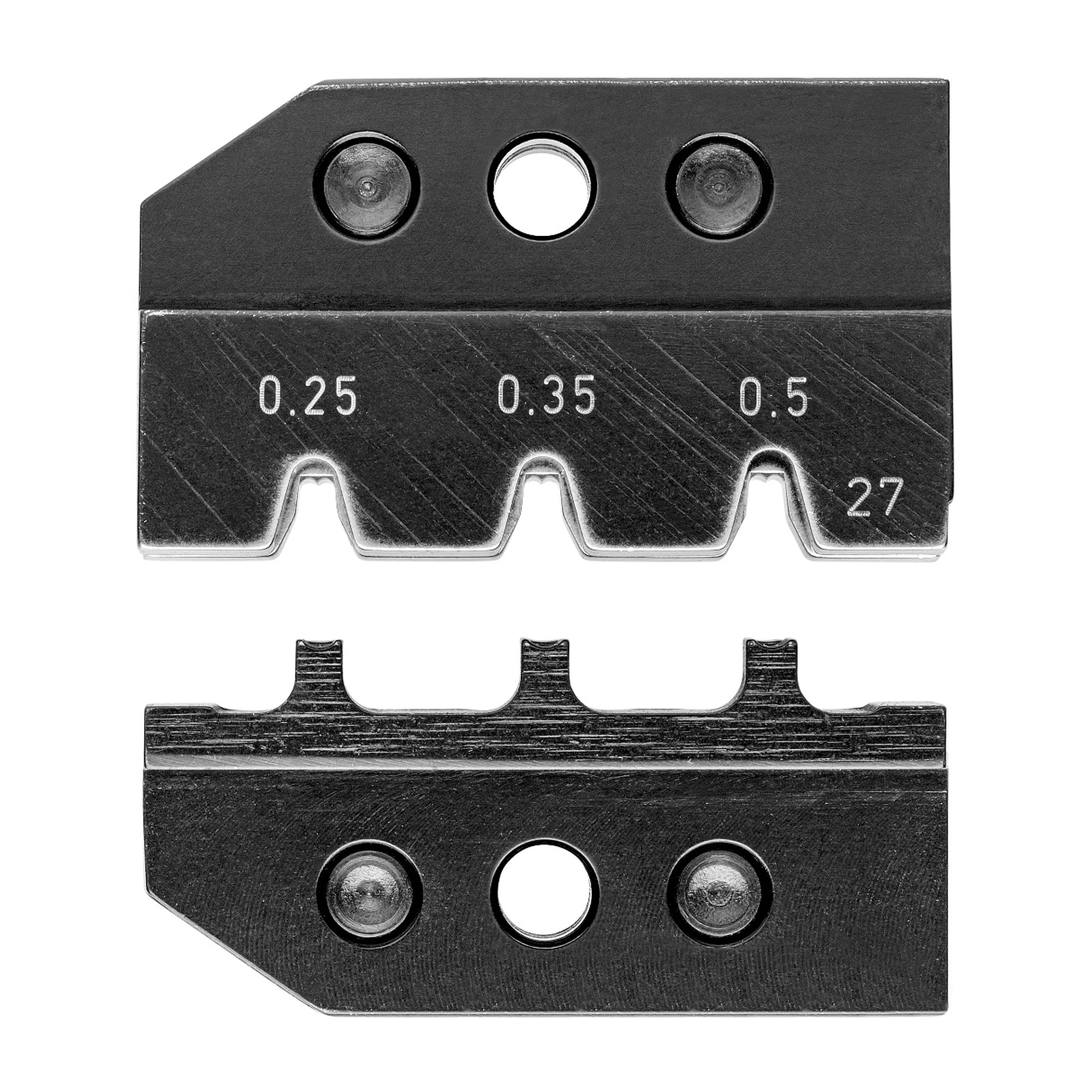 Matrice de sertissage pour connecteurs MQS sans joint monobrin, 0,25 à 0,5 mm²