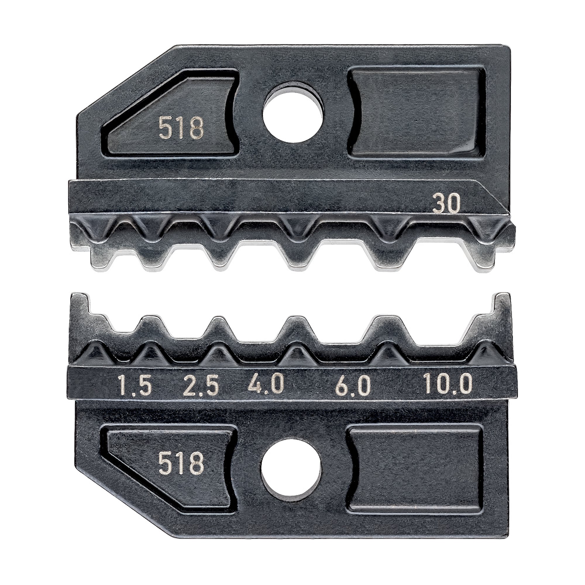 Crimpeinsatz für unisolierte Kabelschuhe und Pressverbinder 1,5 bis 10 mm²