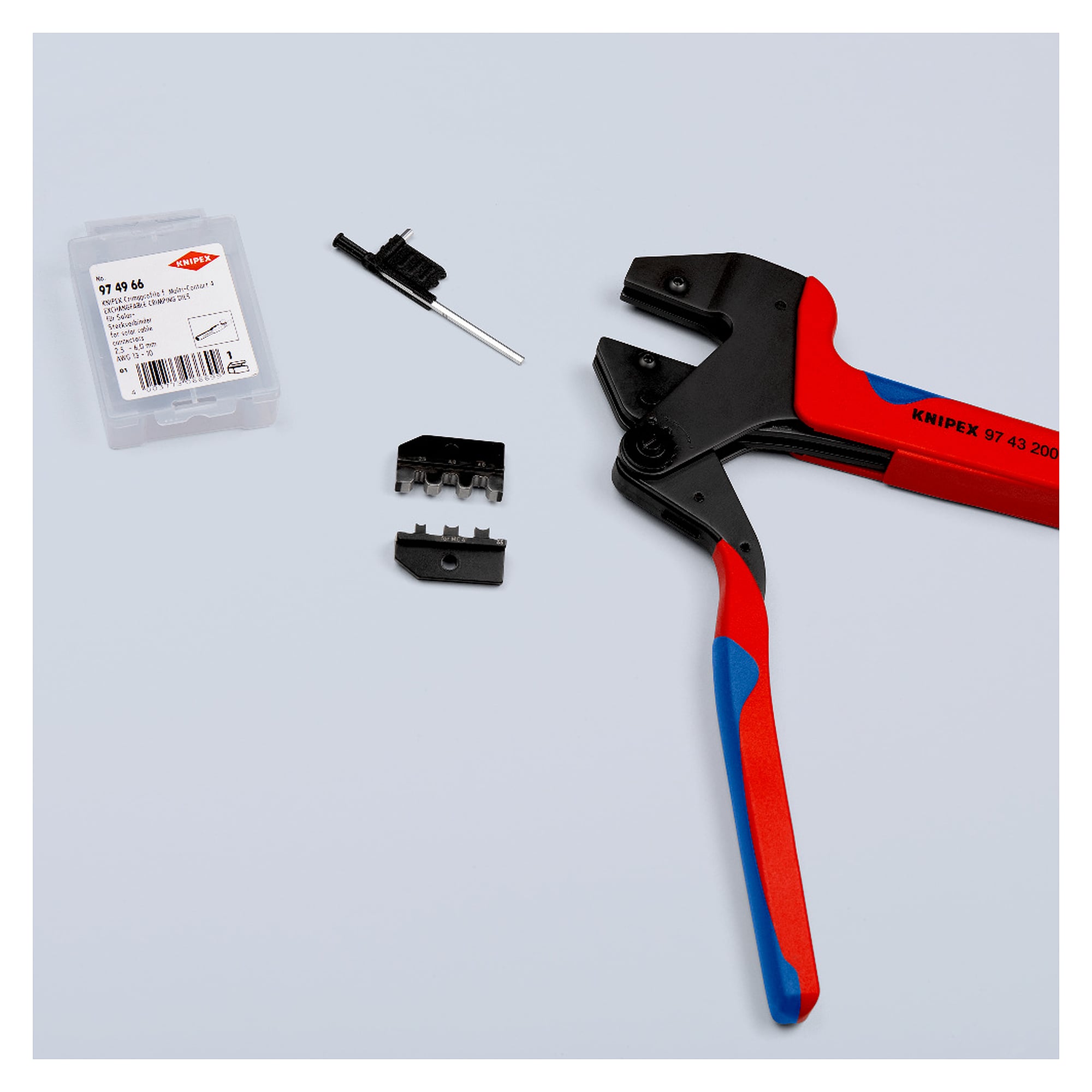 Crimping die for crimping system pliers, for MC4 and MC4 Evo 2 solar connectors, 2.5 to 6 mm²