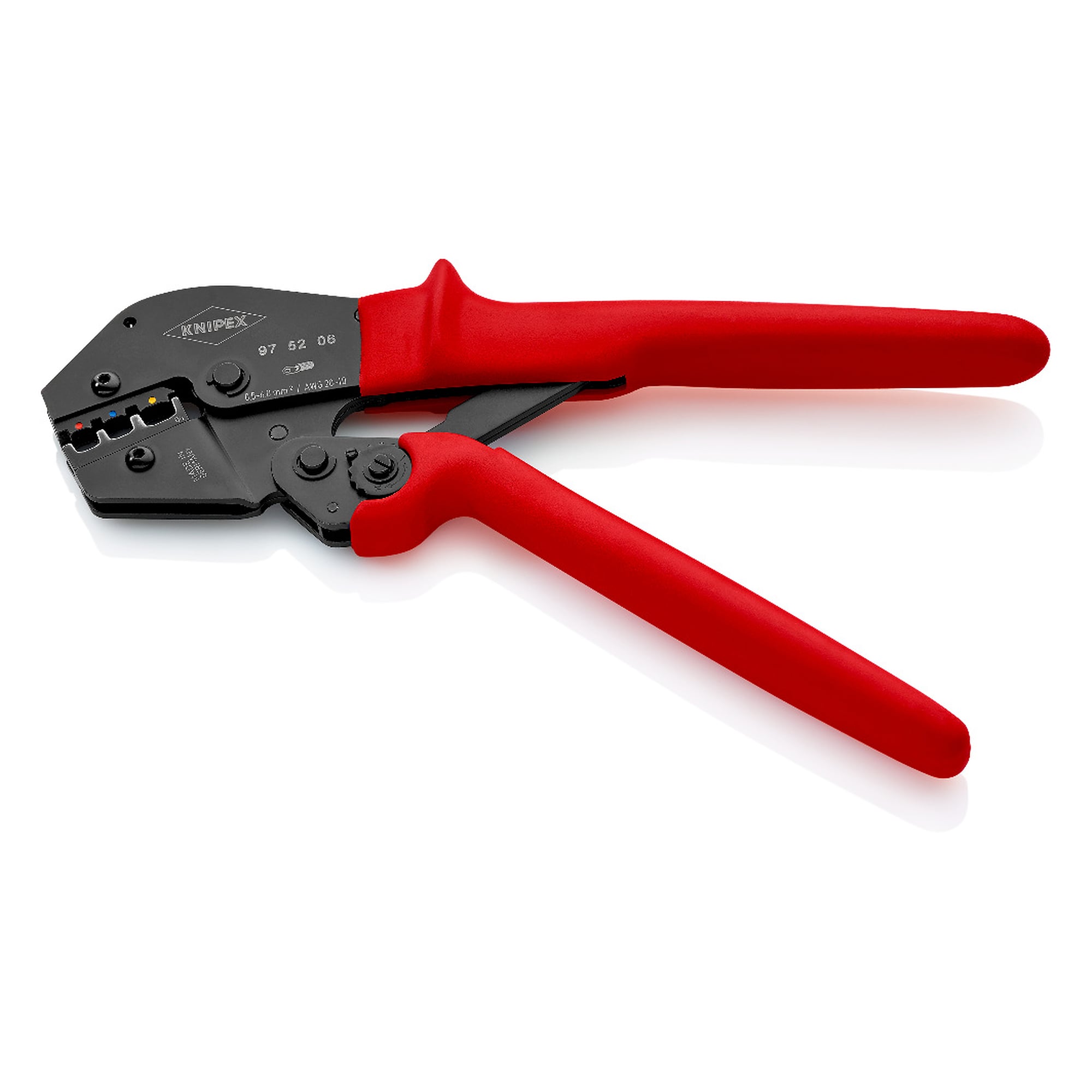 Crimpzange für isolierte Kabelverbinder und Kabelschuhe, 0,5 bis 6 mm², 250 mm