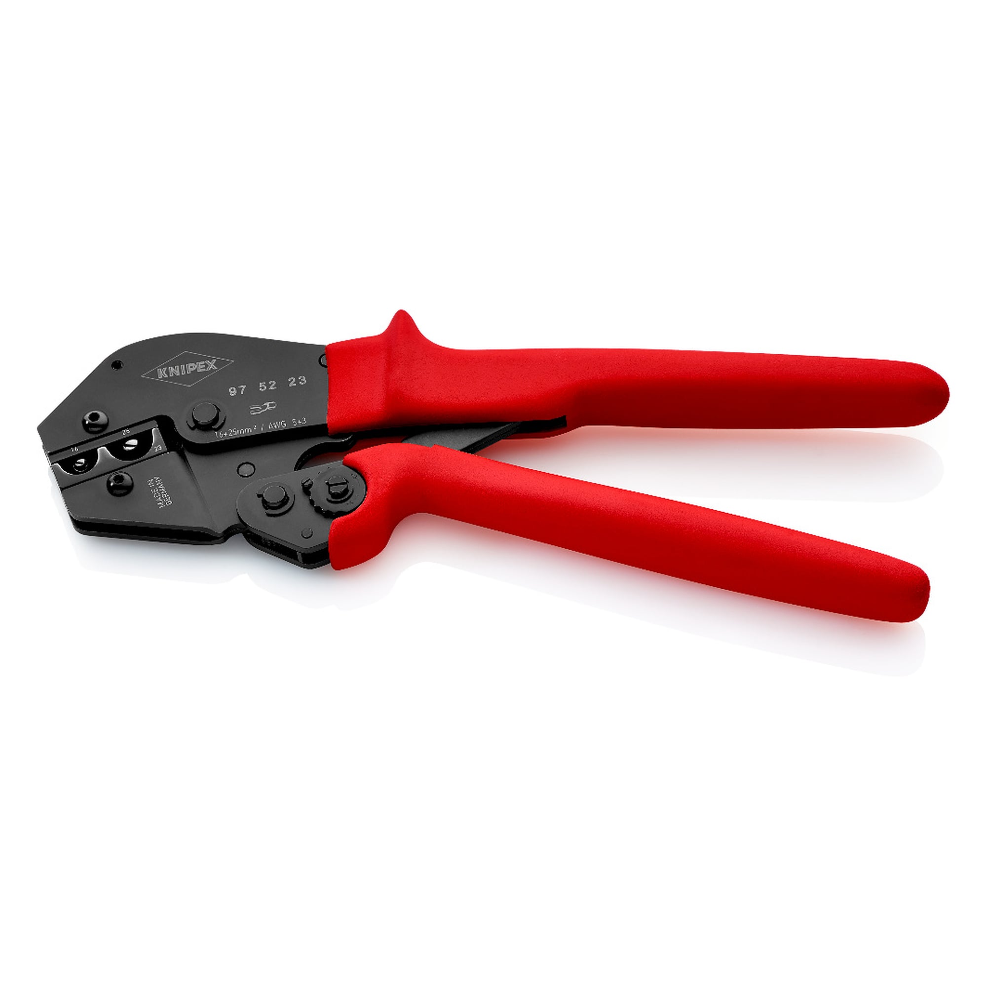 Crimpzange für unisolierte Kabelschuhe und Kabelverbinder 16 und 25 mm², 250 mm