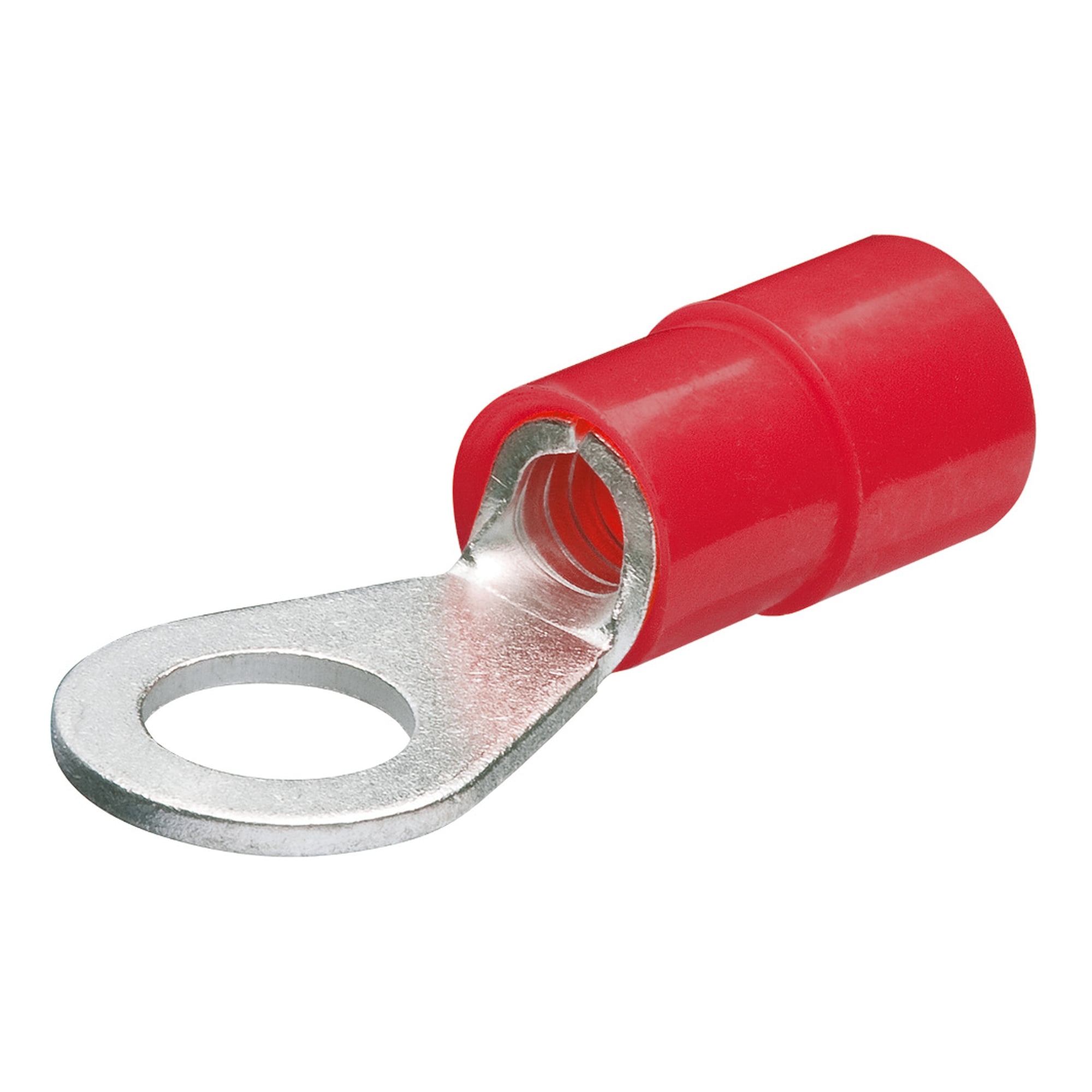 Cosses rondes isolées, diamètre de vis 5 mm, rouge, 200 pièces