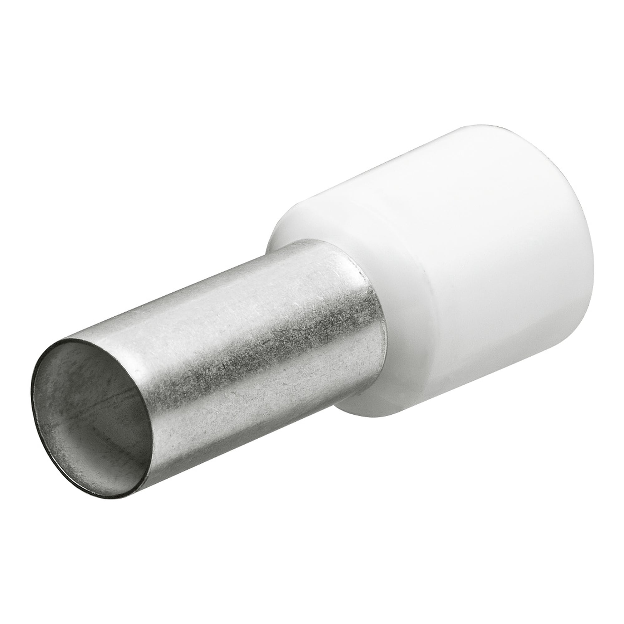 Wire end ferrules with plastic collar 0.5 mm², tin-plated, white, 200 pieces