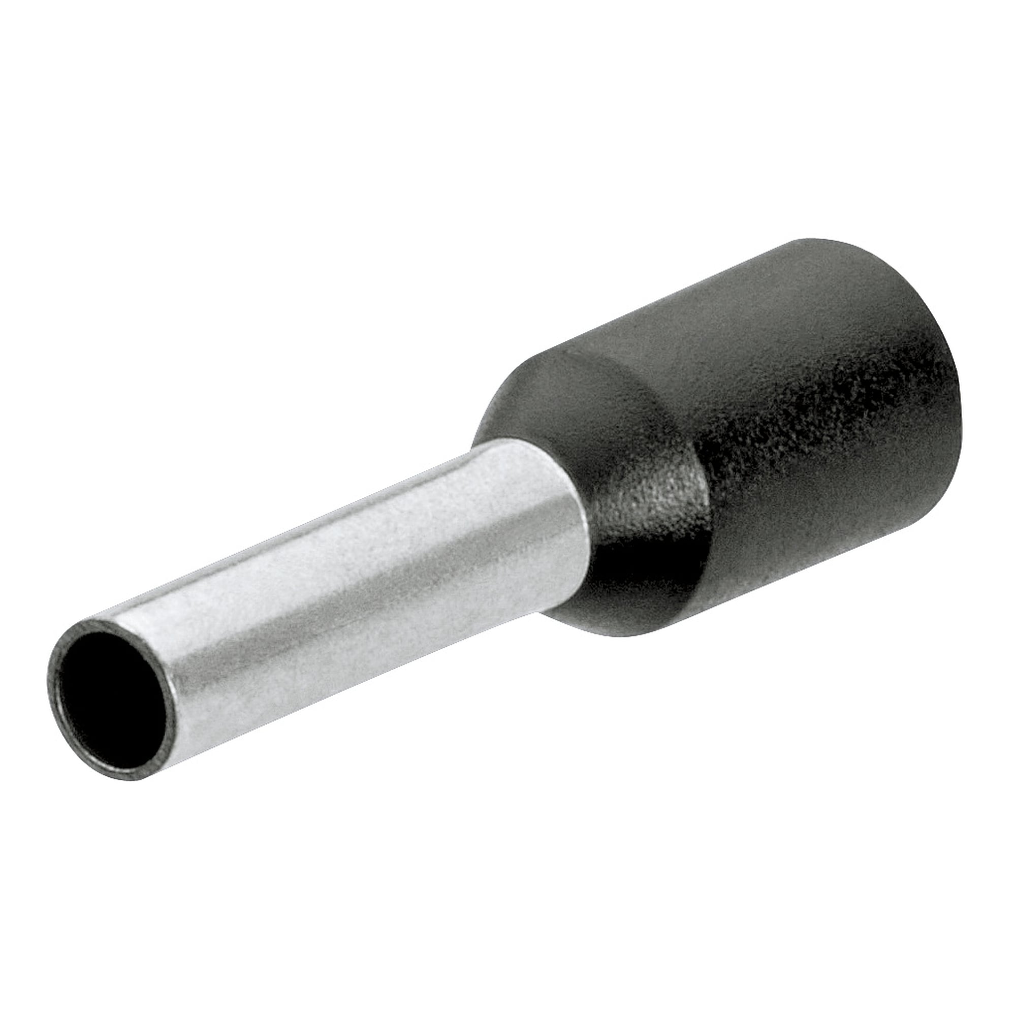 Aderendhülsen mit Kunststoffkragen 1,5 mm², schwarz, Crimplänge 10 mm, 200 Stück