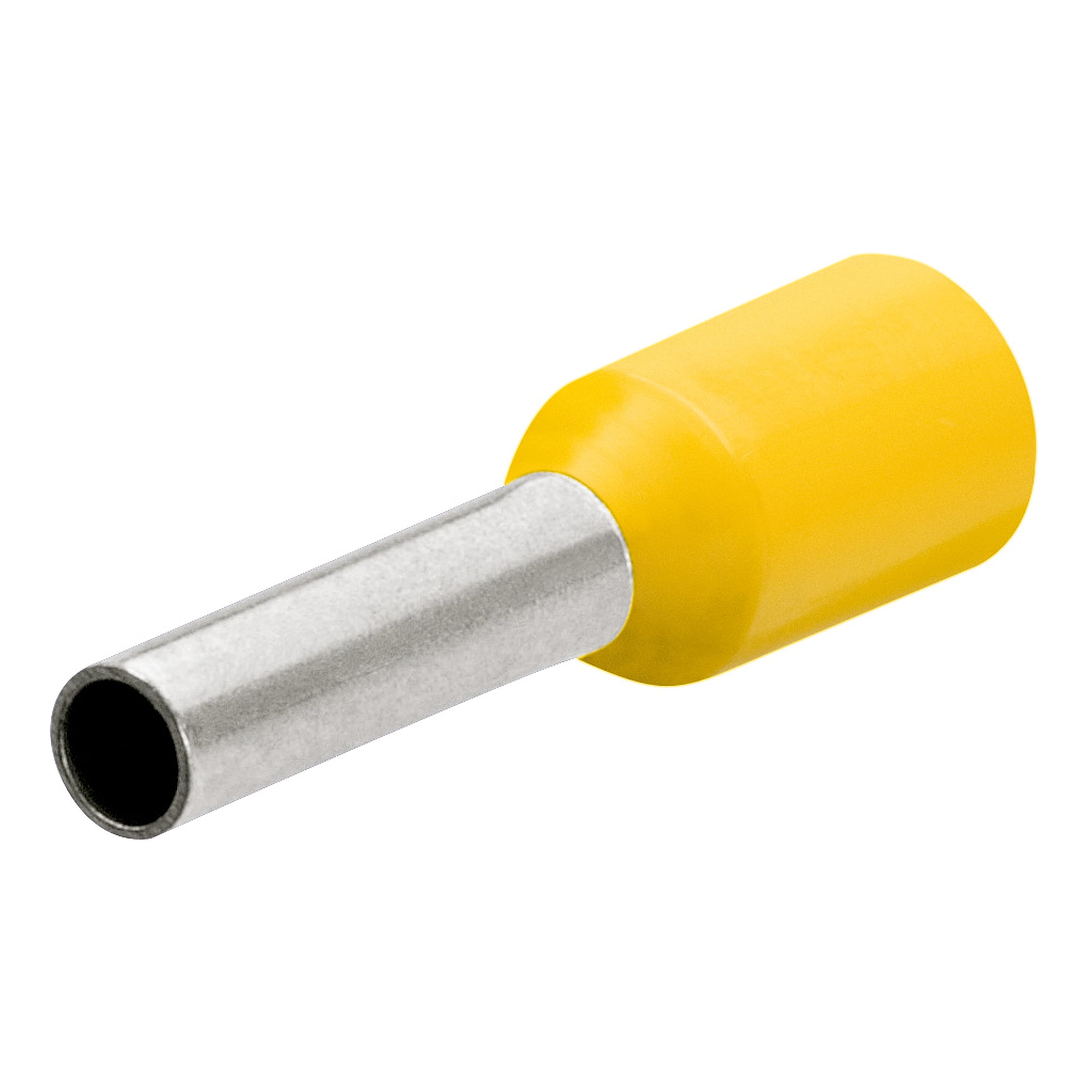 Embouts de câble avec col en plastique 6 mm², jaune, sertissage 18 mm, 100 pièces