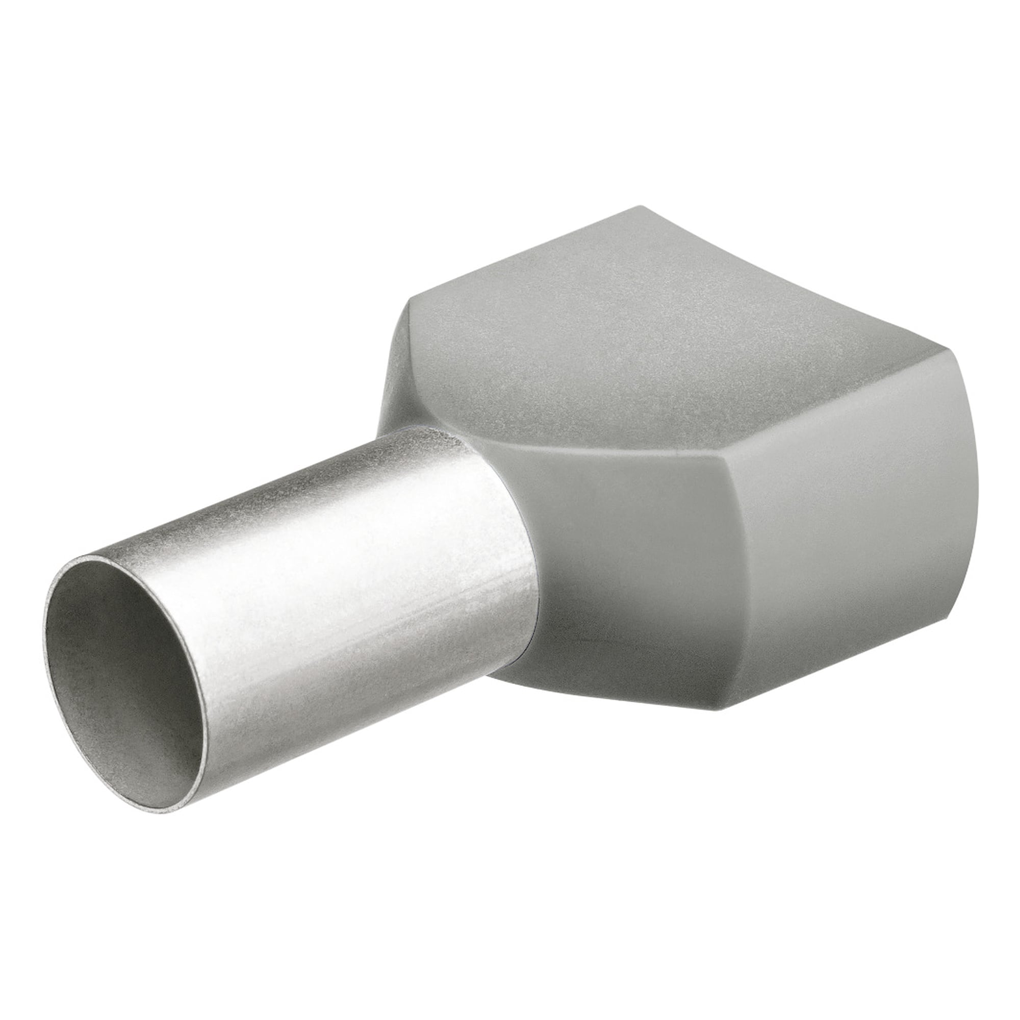 Twin wire ferrules with plastic collar 2 x 0.75 mm² grey, 200 pieces