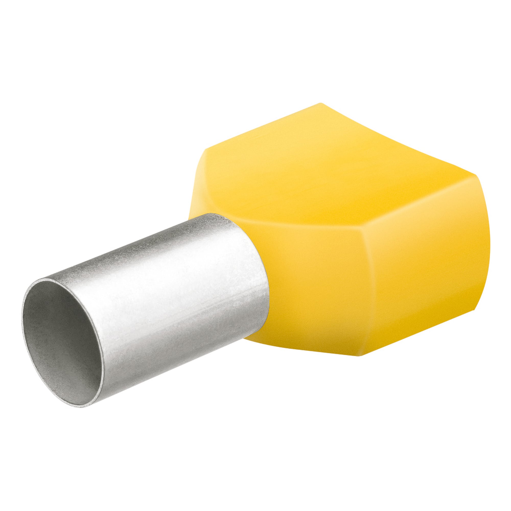 Embouts de câble jumelés avec col en plastique 2 x 6 mm² jaune, 50 pièces