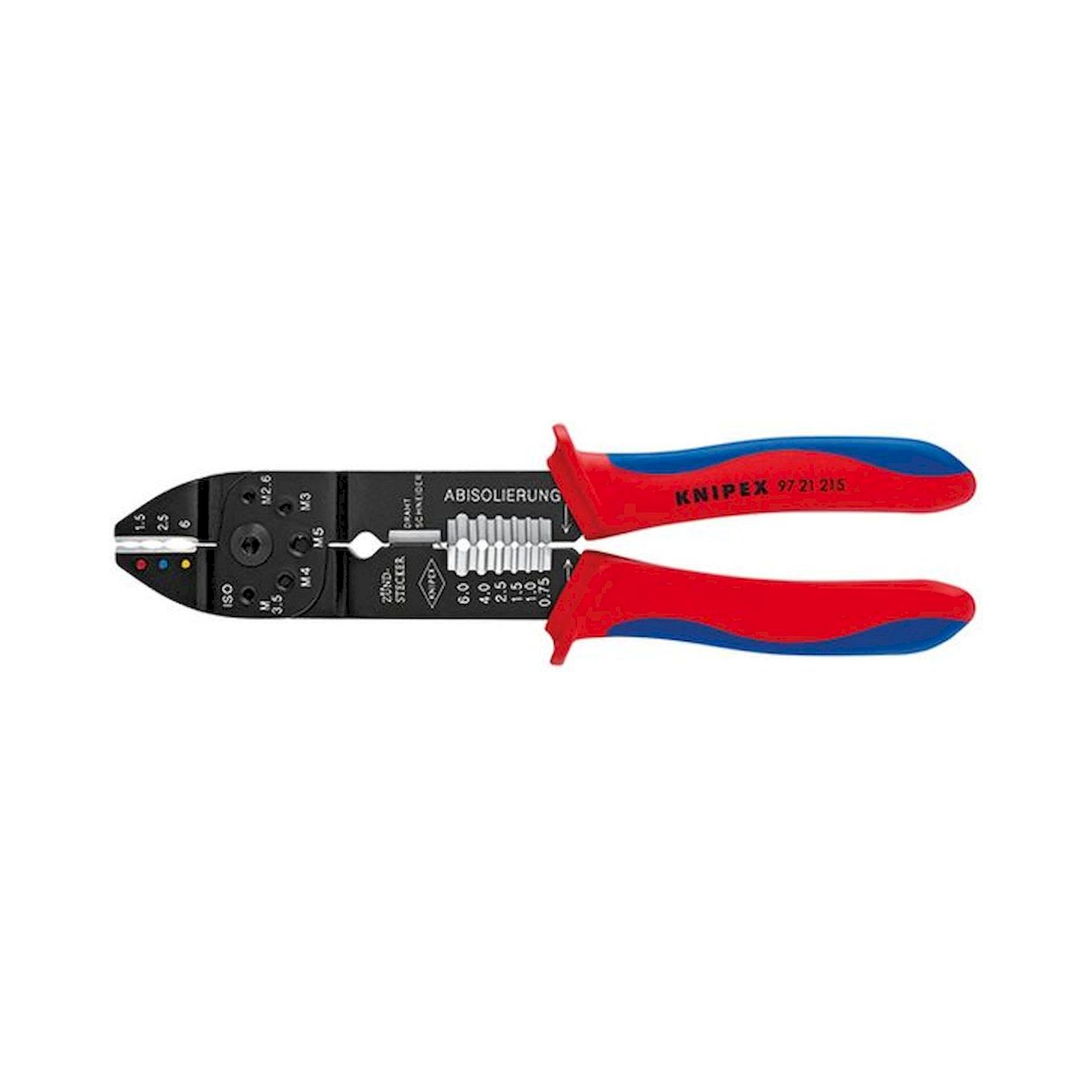 Knipex 97 21 215. Crimping pliers, burnished, 230 mm