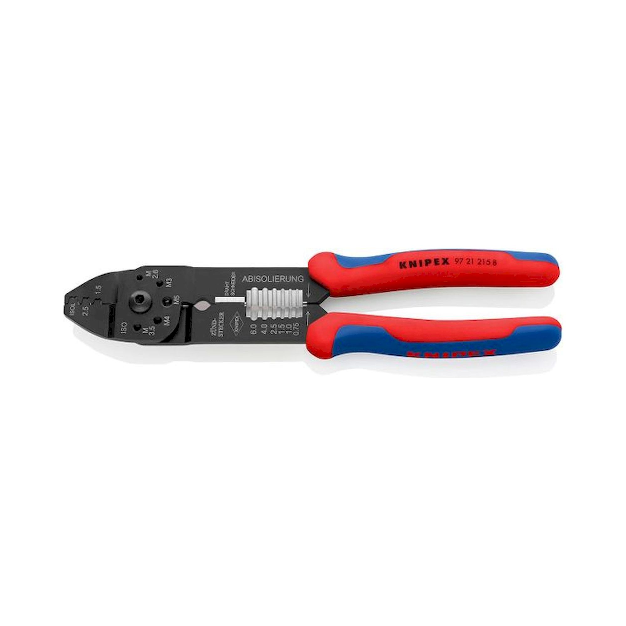 Knipex 97 21 215 B. Crimpzange, schwarz lackiert, 230 mm
