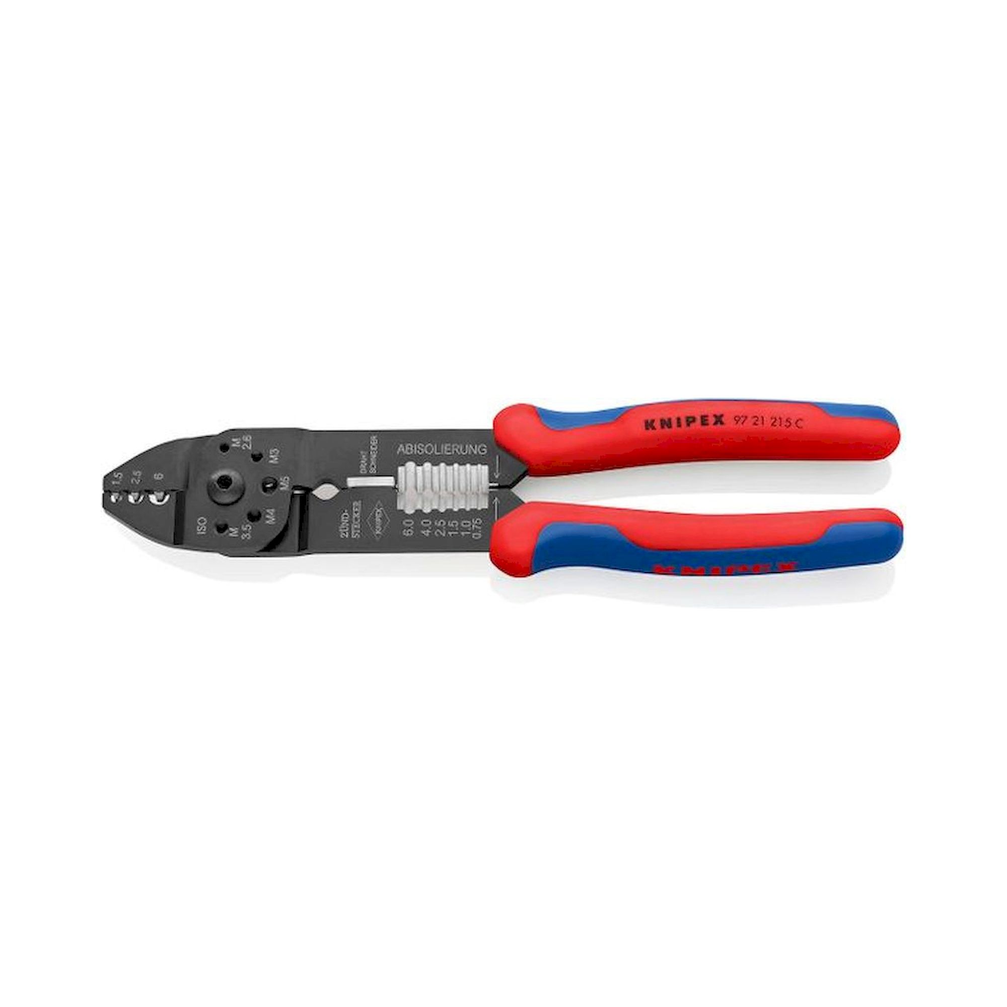 Knipex 97 21 215 C. Crimpzange, schwarz lackiert, 230 mm