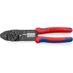 Knipex 97 21 215 C. Crimping pliers, painted black, 230 mm