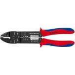 Knipex 97 22 240. Crimping pliers, painted black, with multi-component grips, 240 mm